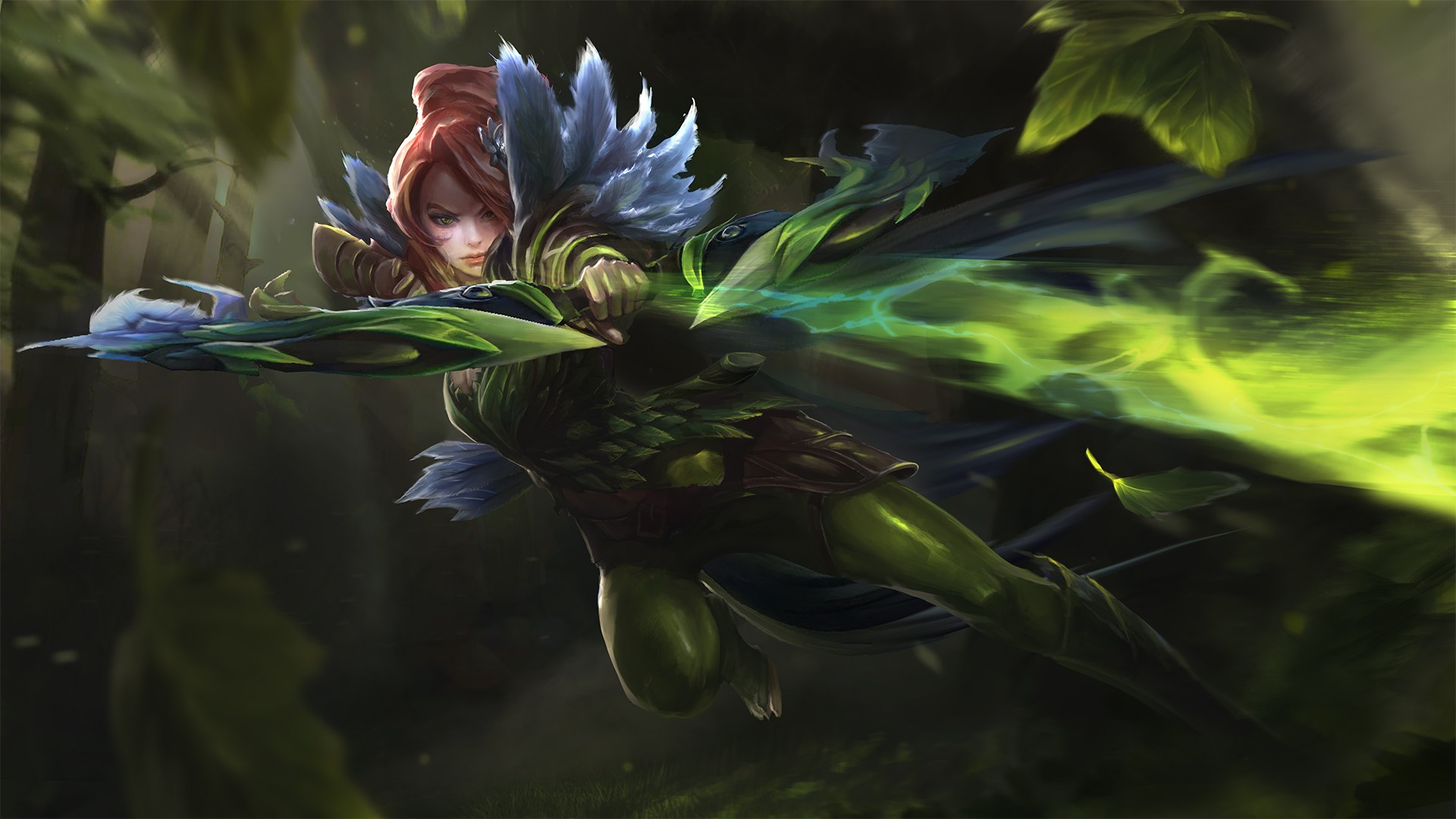 Dota 2 Dota 2 Fantasy Girl Windranger Video Games 1920x1080