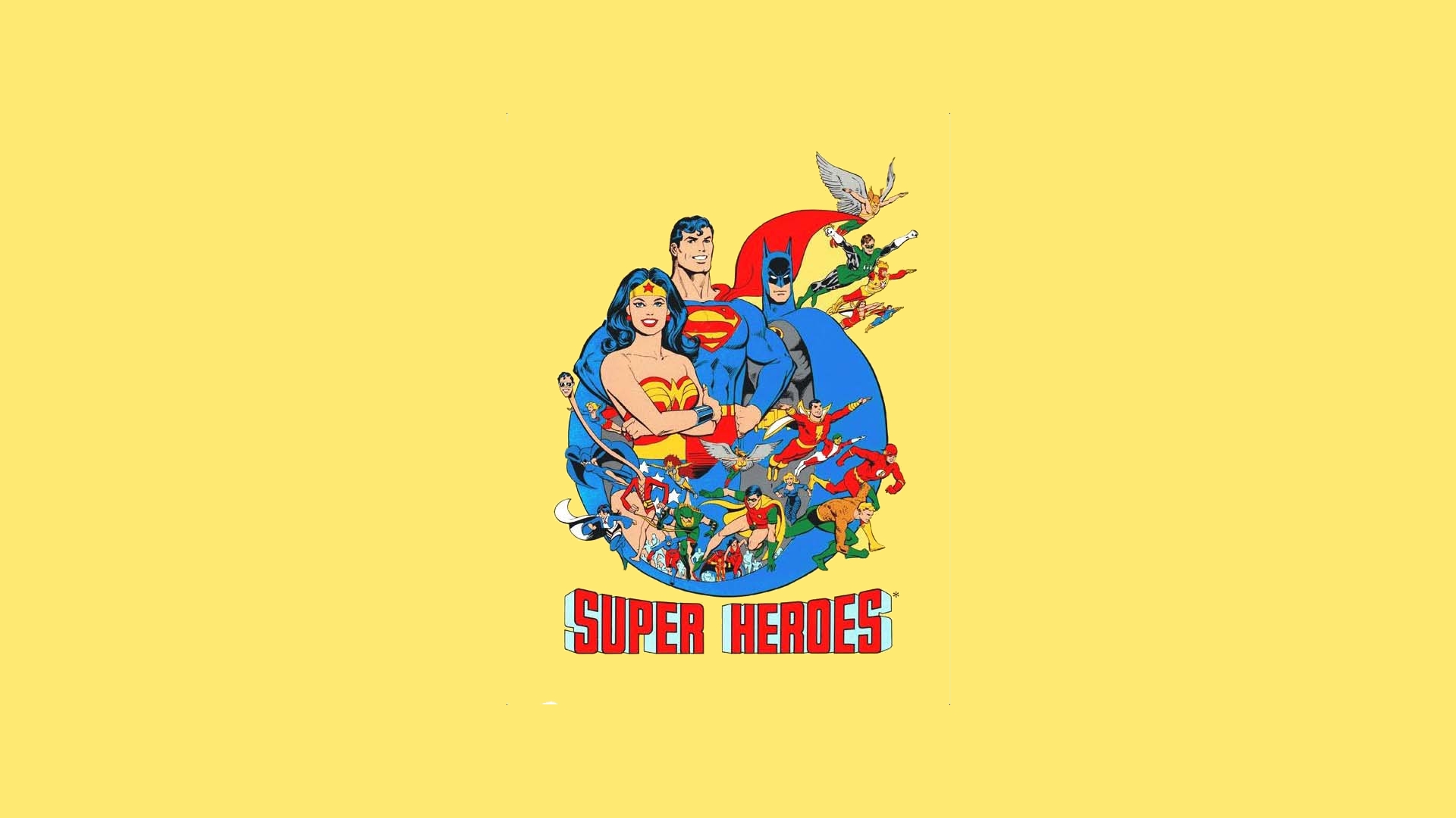 Wonder Woman Superman Batman Shazam DC Comics Flash Green Lantern Robin DC Comics Plastic Man Hawkma 1920x1080