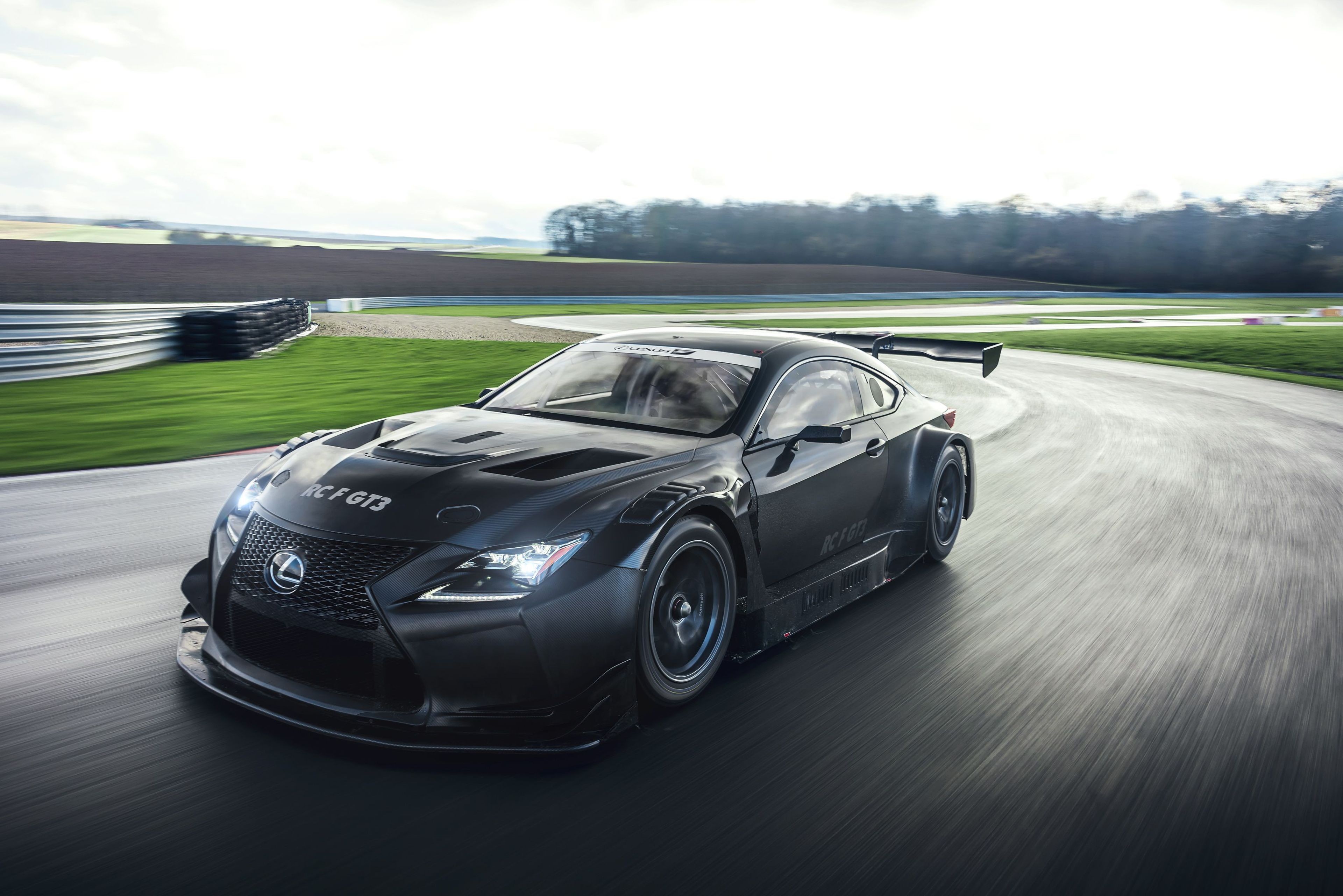 Lexus RC F GT3 Lexus RC Lexus Race Car Car Vehicle Black Car 3840x2562