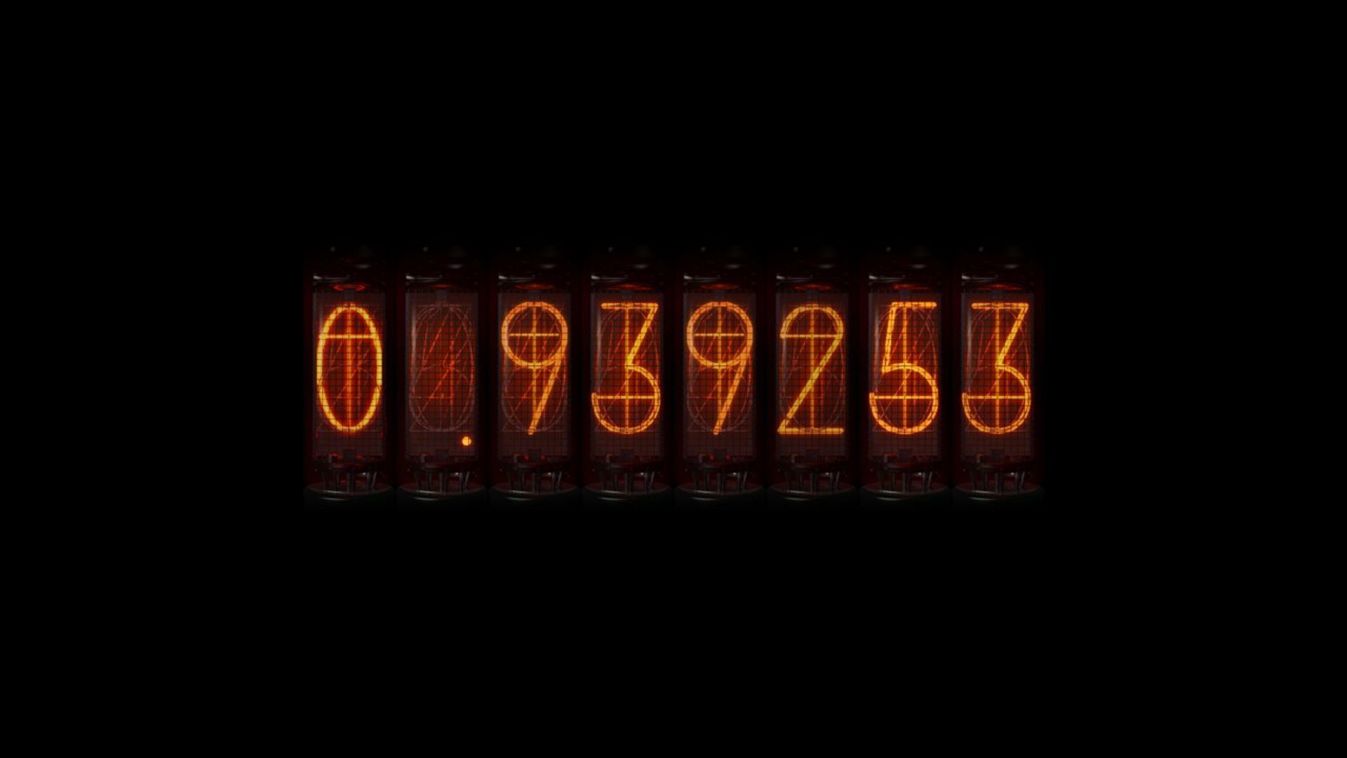Steins Gate Anime Time Travel Divergence Meter Nixie Tubes Steins Gate Numbers 1920x1080