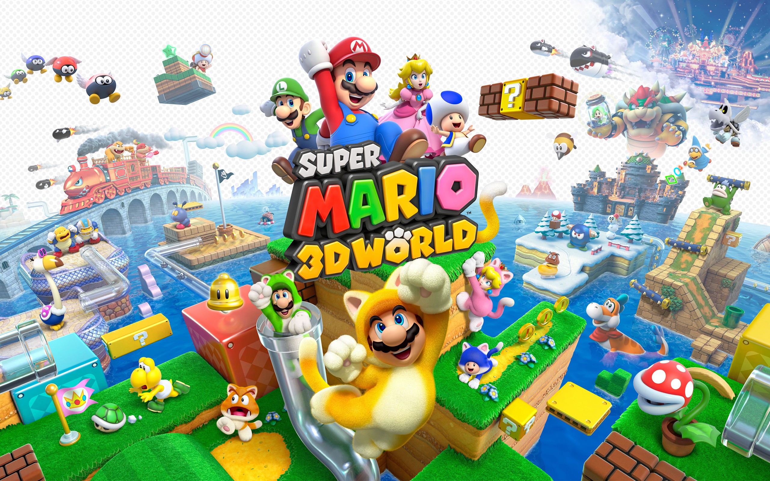 Super Mario Bros Video Games Luigi Princess Peach Toad Character Super Mario 3D World Super Mario Pe 2560x1600