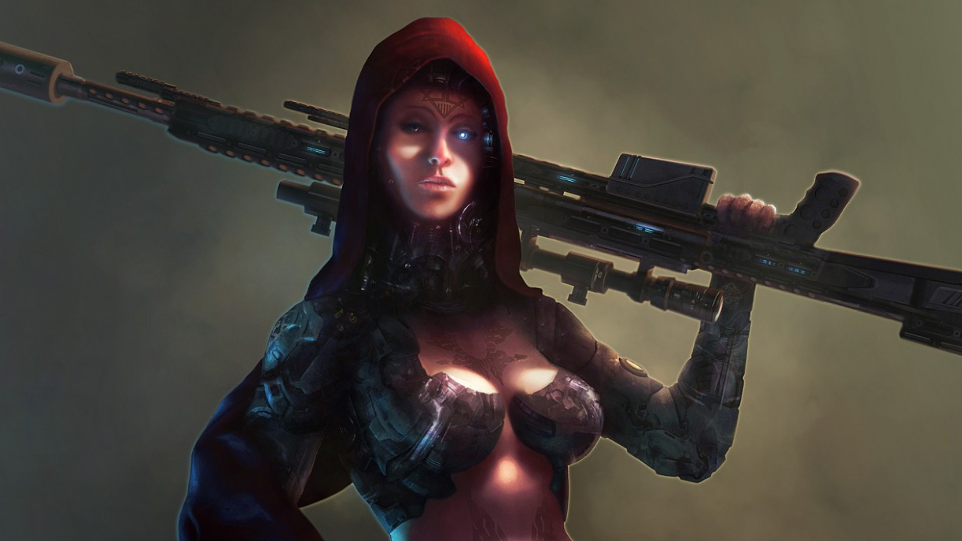 Tattoo Rifle Cowl Armor 1920x1080