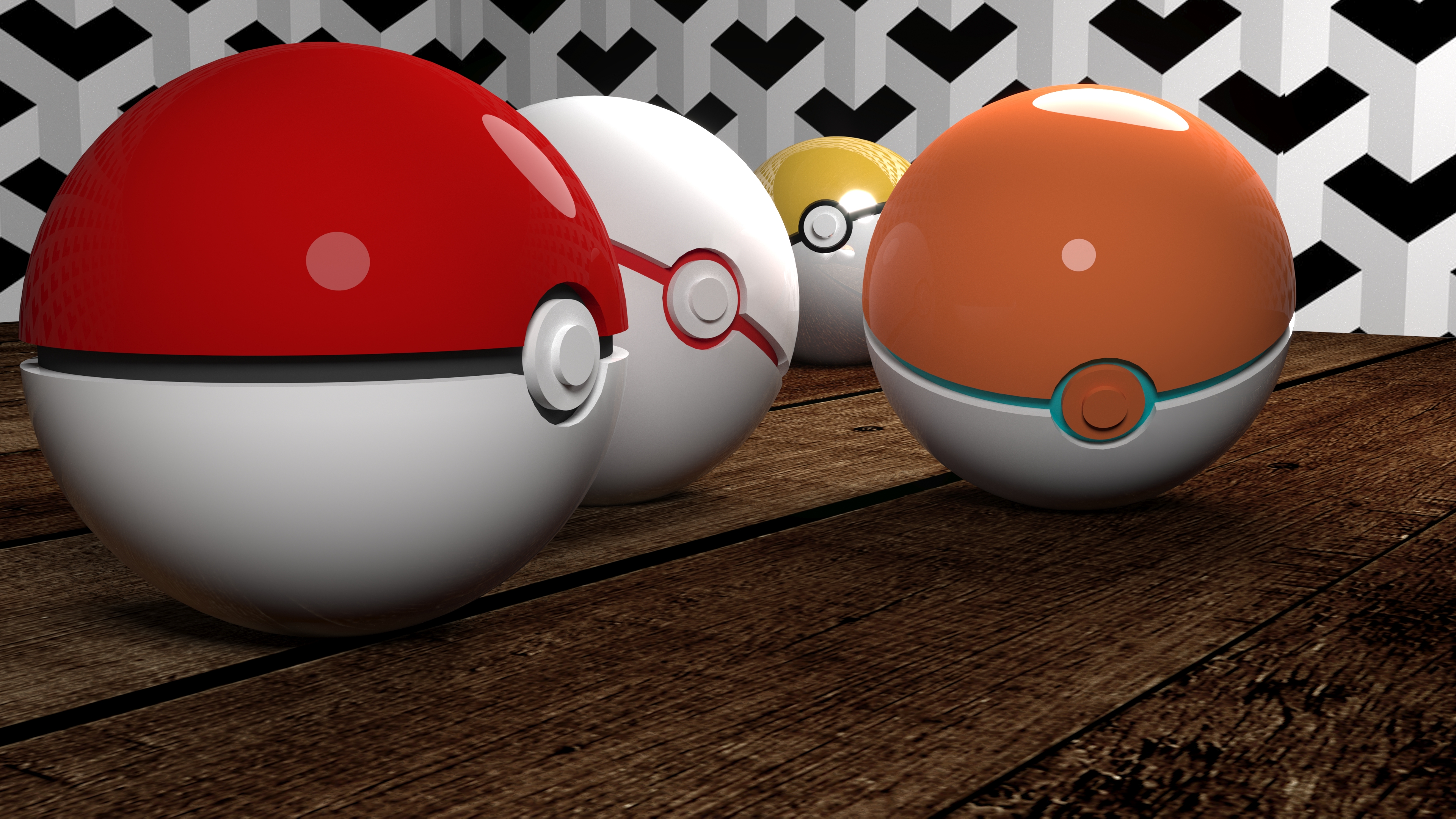 Pokemon Pokeballs Poke Balls 3840x2160