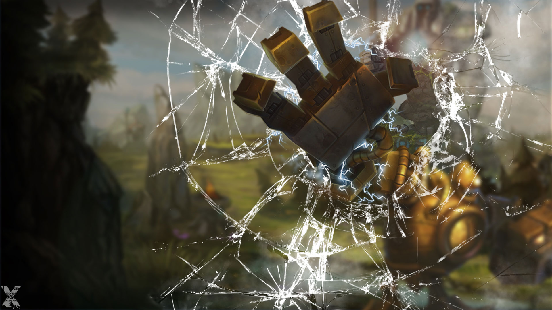 Video Games League Of Legends Blitzcrank Glass Machine 1920x1080