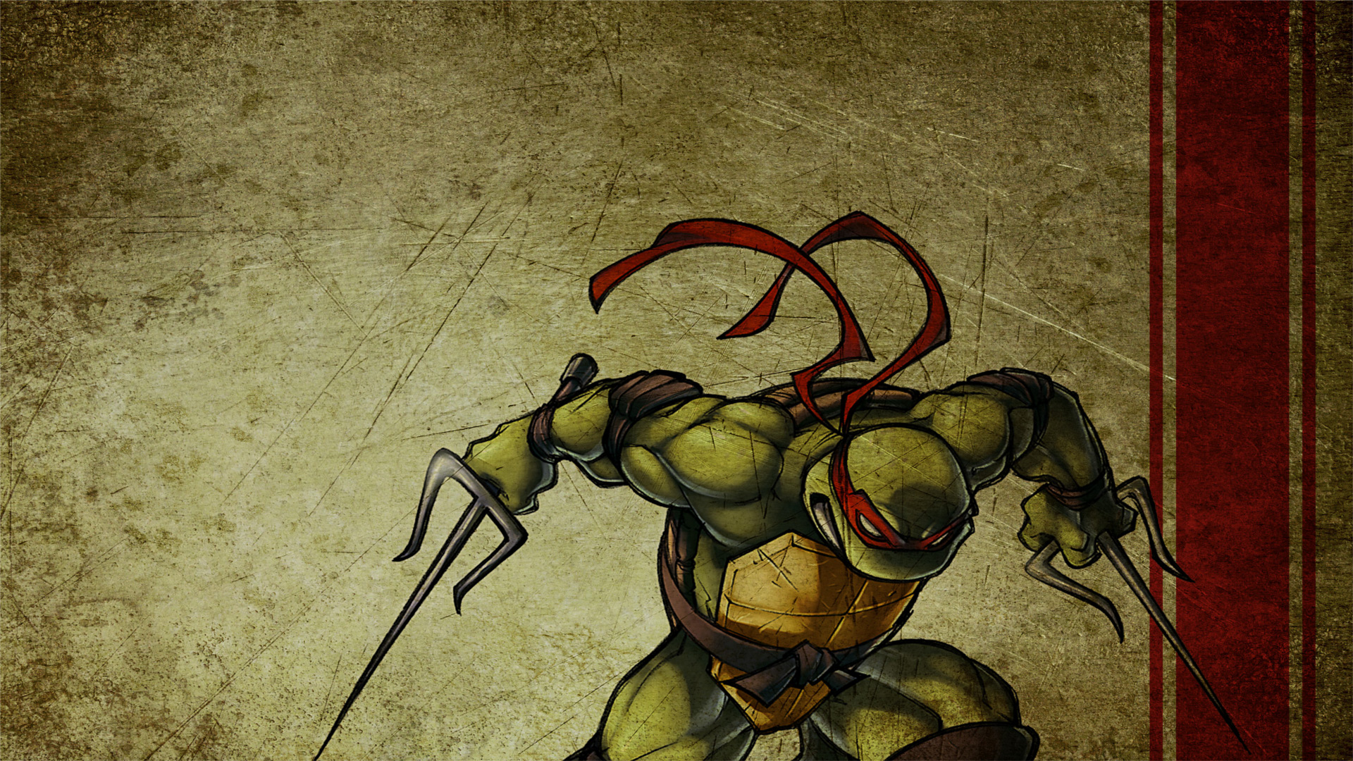 Teenage Mutant Ninja Turtles Raphael Cartoon 1920x1080