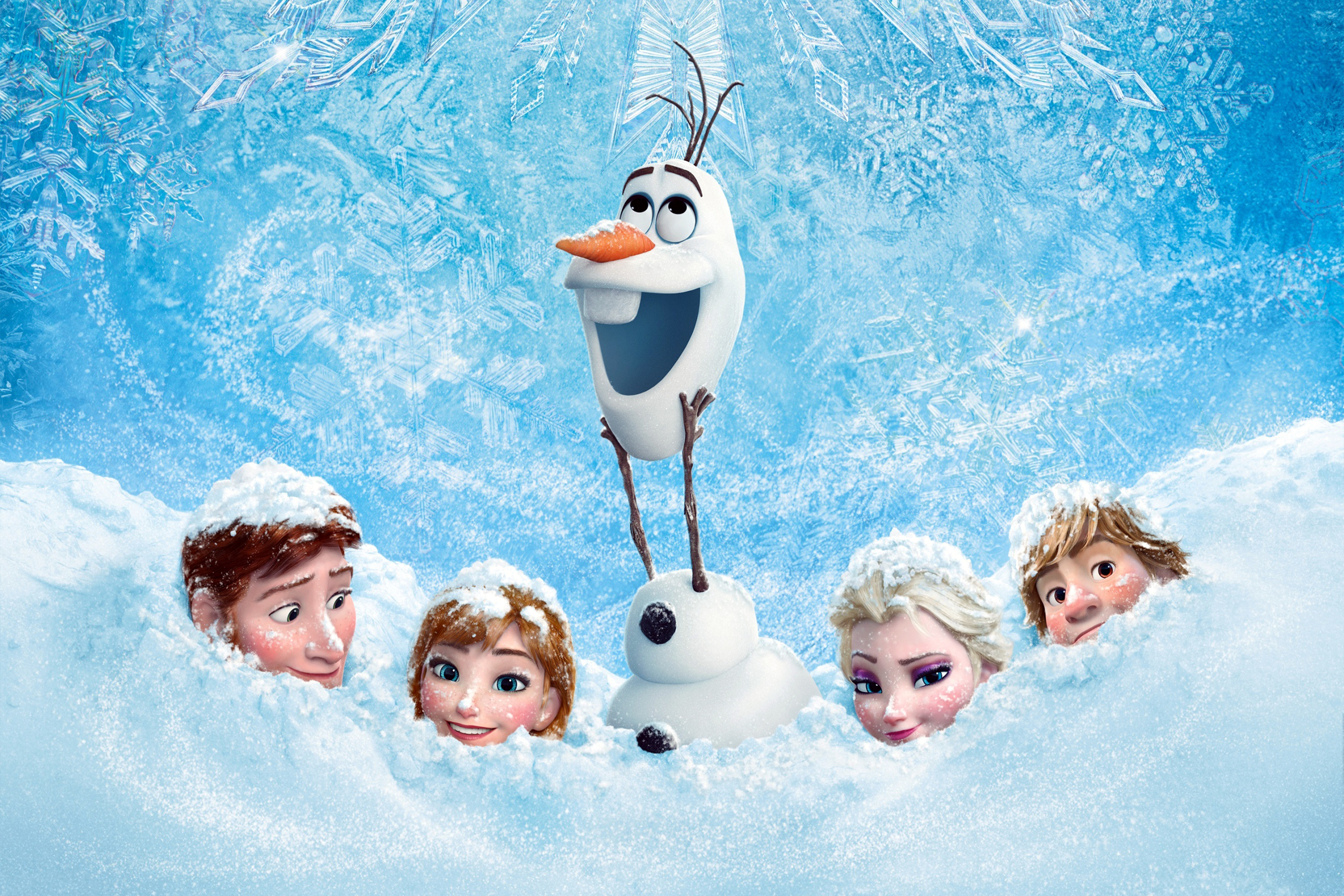 Elsa Frozen Olaf Frozen Anna Frozen Hans Frozen Kristoff Frozen Movie Snow Face Frost 3000x2000
