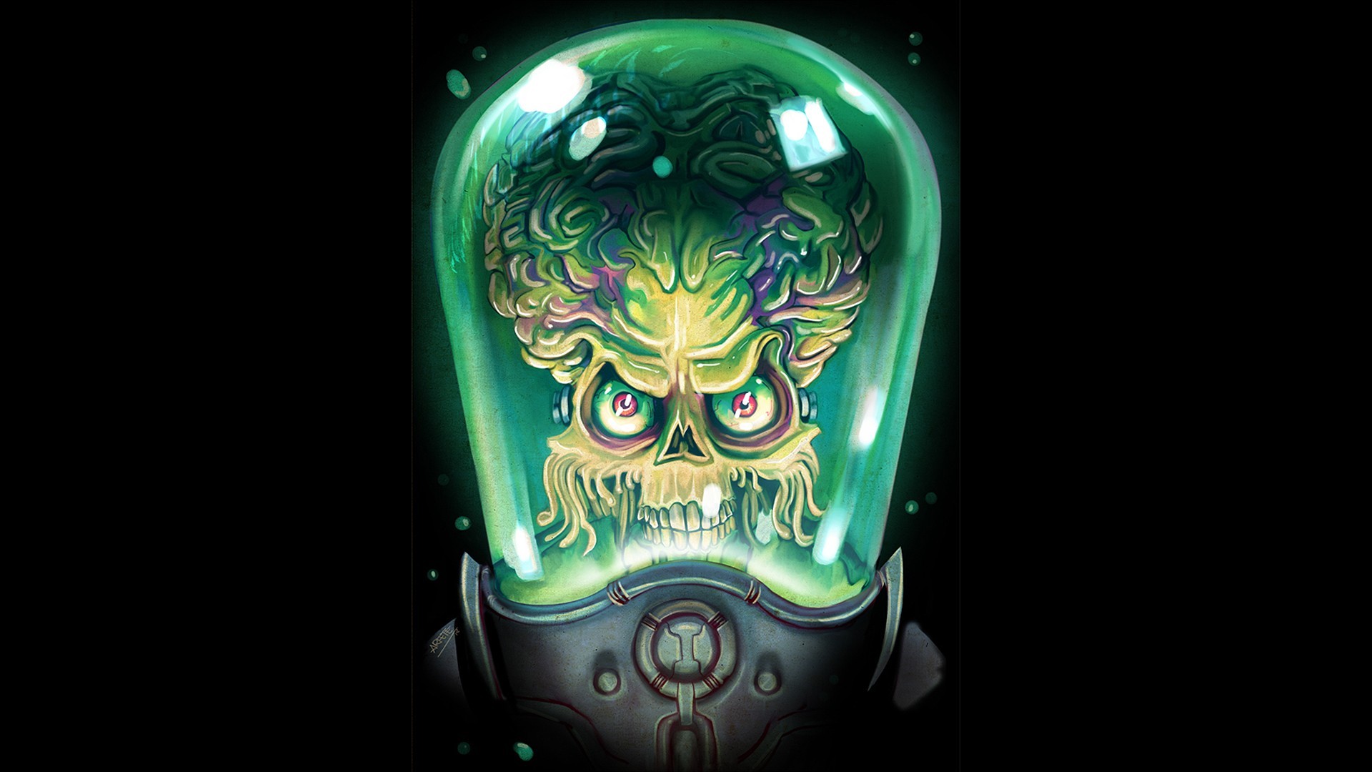 Tim Burton Mars Attacks Fan Art Mars Attacks Green 1920x1080