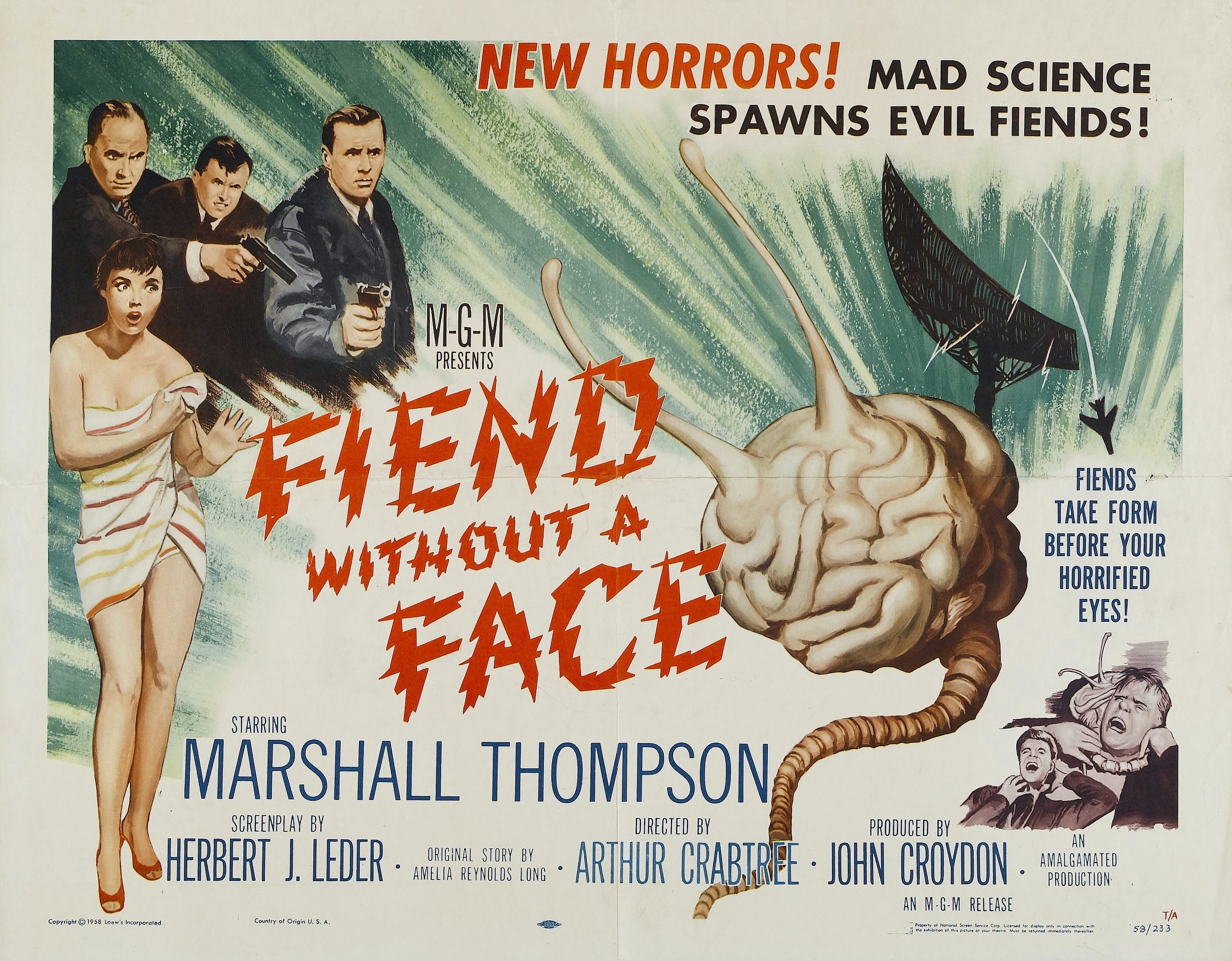 Film Posters B Movies Fiend Without A Face Psychotronics Movie Poster Movies 2901x2262