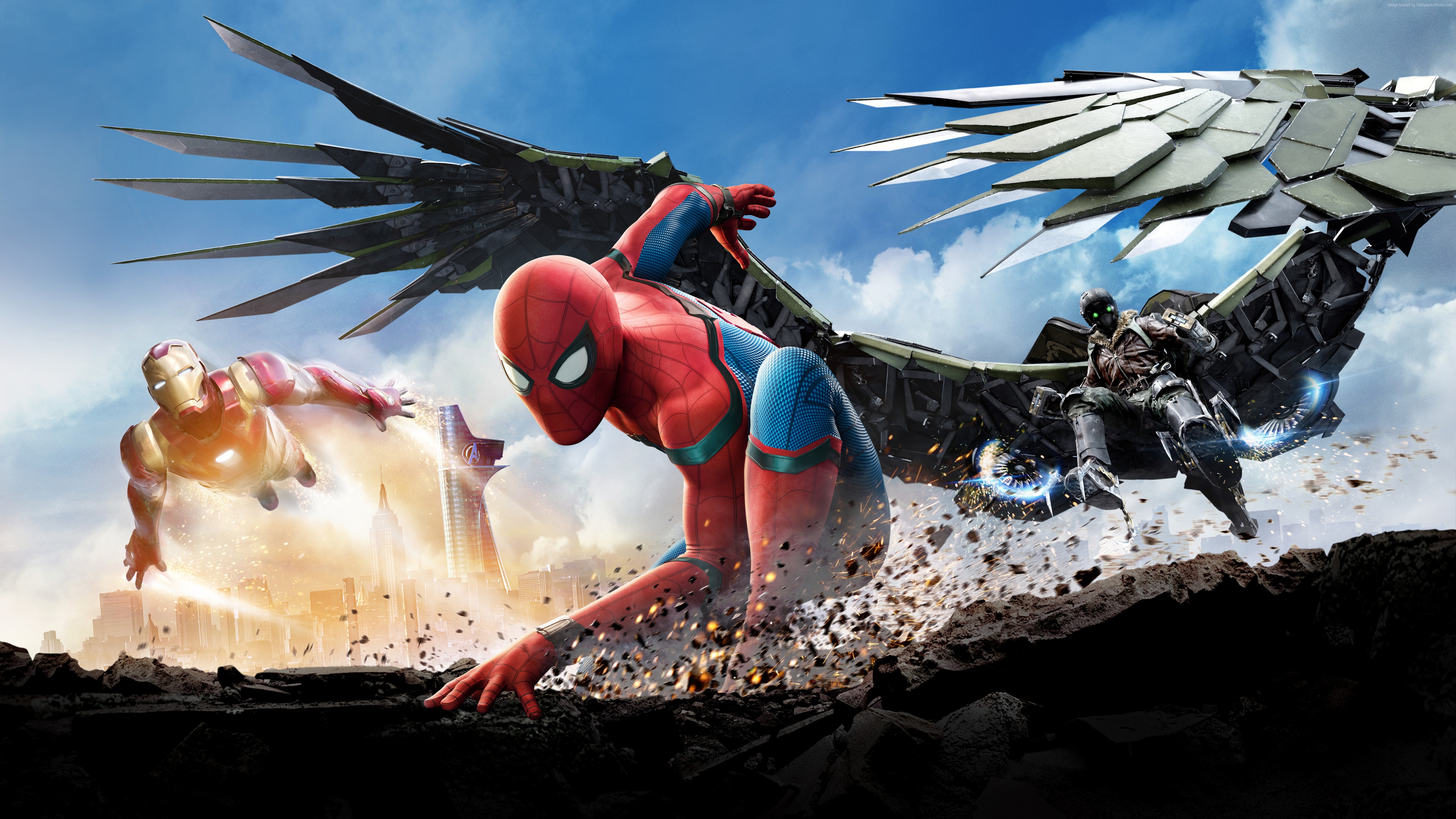 Spider Man Iron Man Superhero Spider Man Homecoming 2017 Spider Man Homecoming Movie 5120x2880