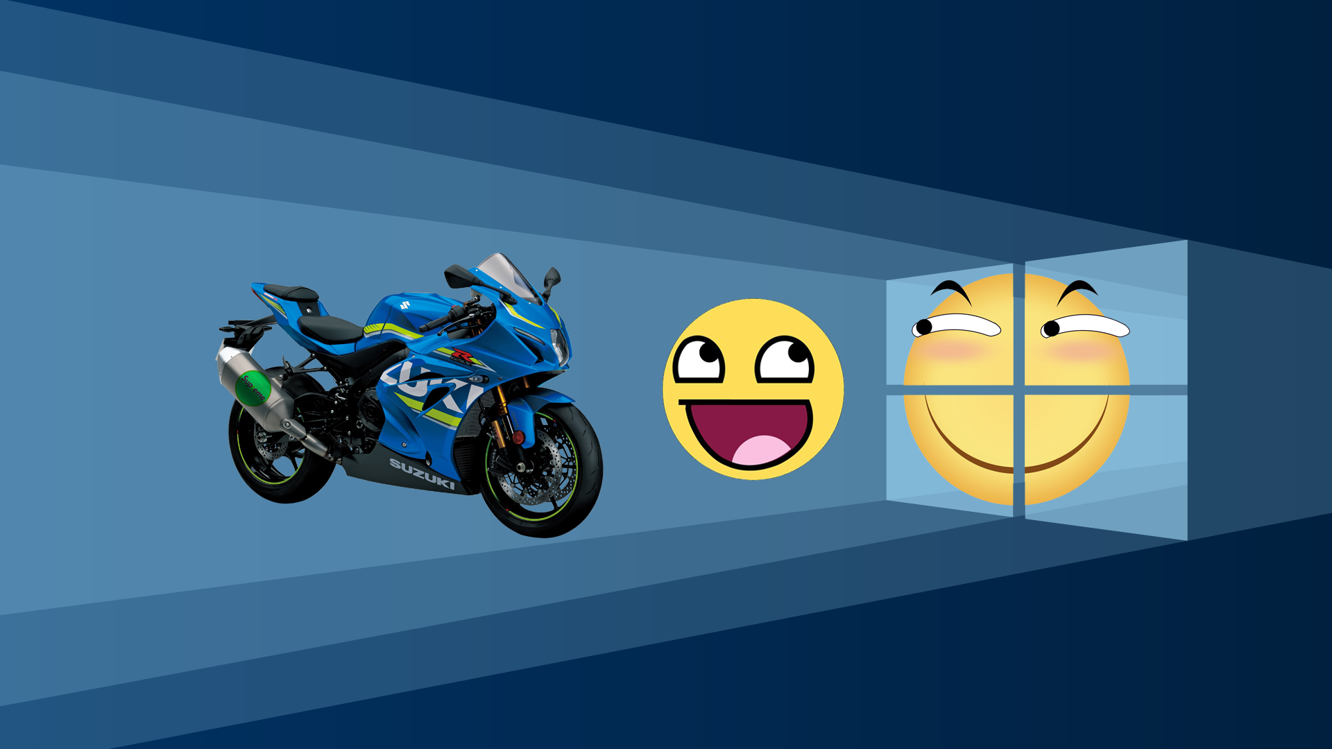 Humor Smiley Motorcycle Vehicle 1920x1080