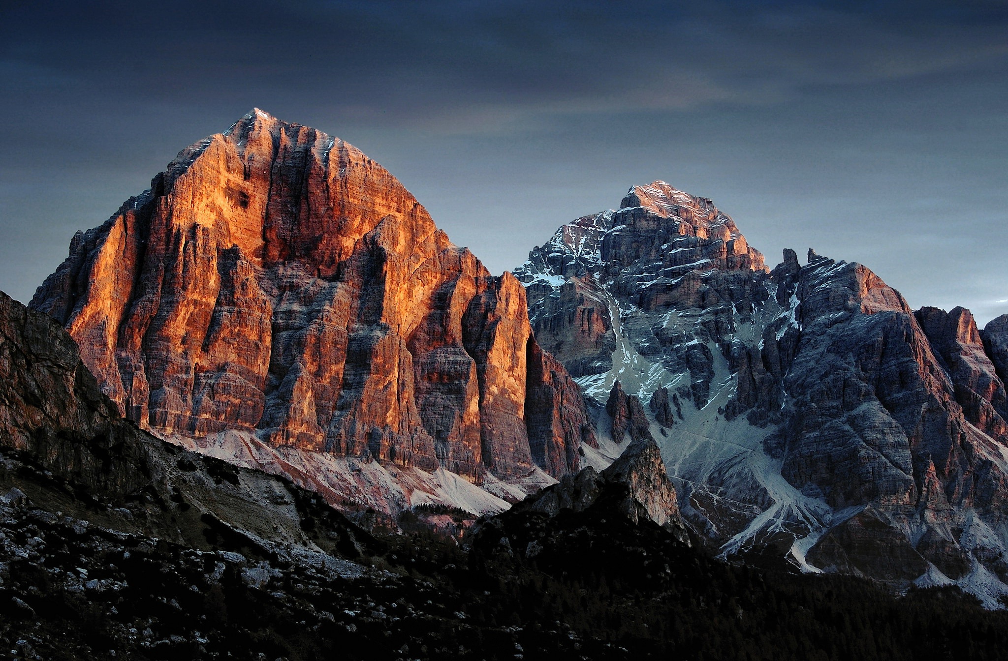 Nature Mountains Landscape Outdoors Dolomites Mountains Dolomite Alps Tofana Di Rozes Italy 2048x1344