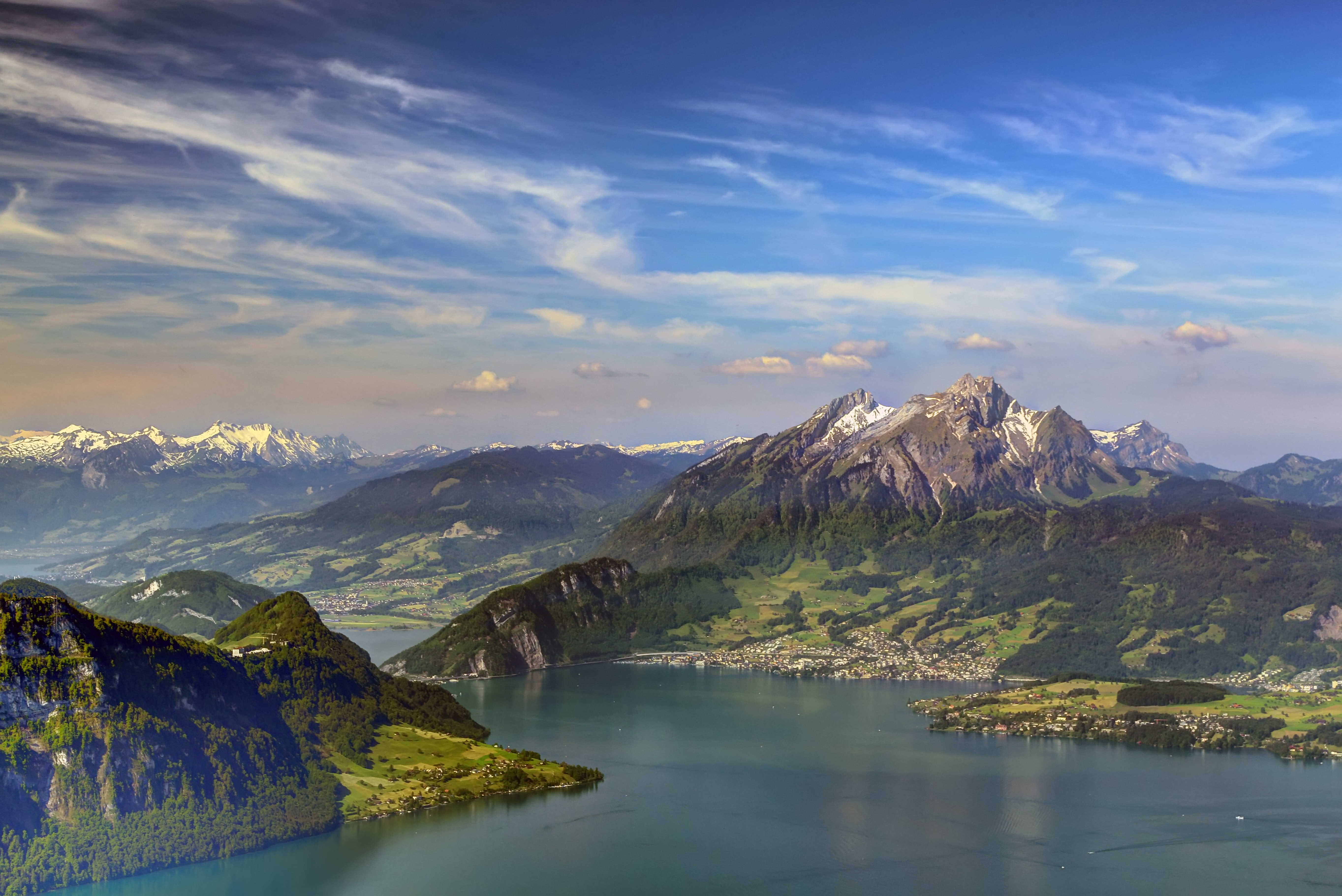 Mount Pilatus Switzerland Lucerne Mountain Landscape Sky 5454x3642