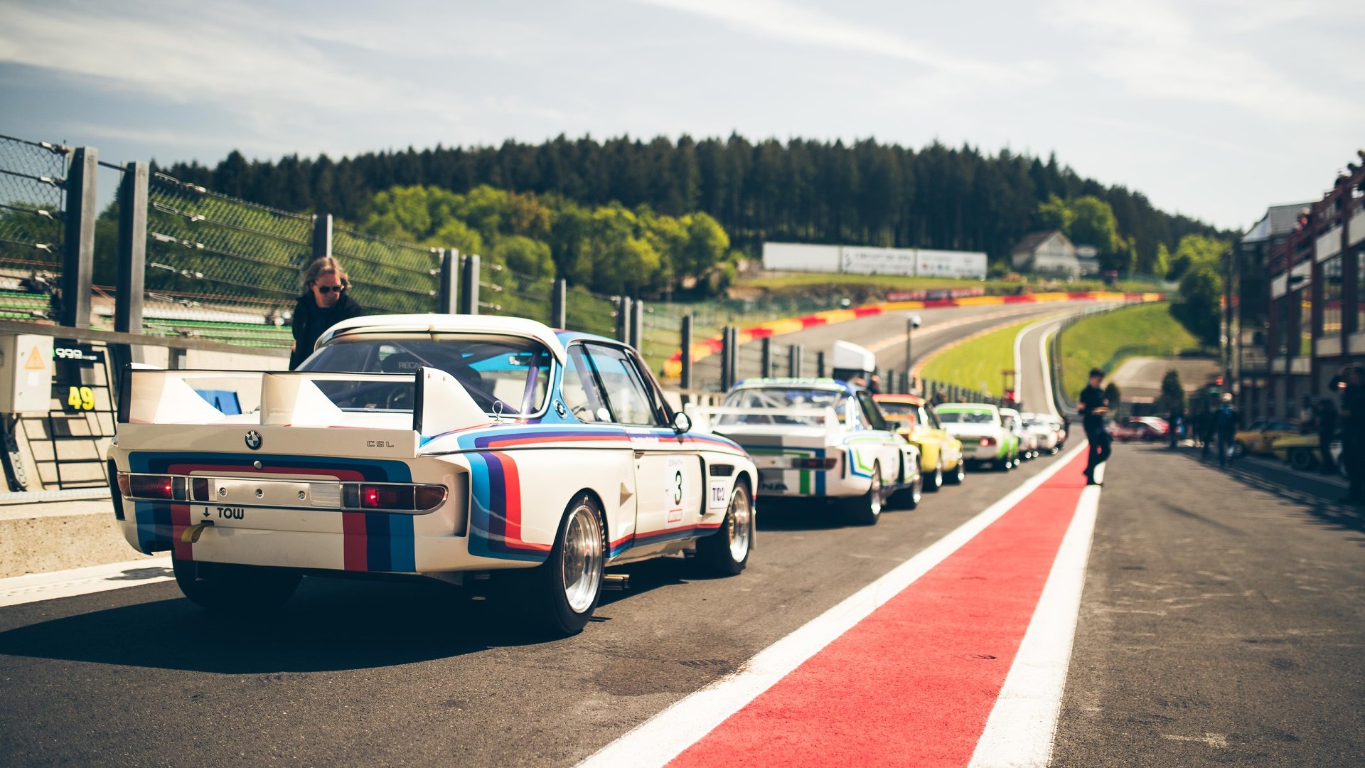 BMW Race Cars Spa Francorchamps German Cars Race Tracks Trees Car BMW E9 1920x1080