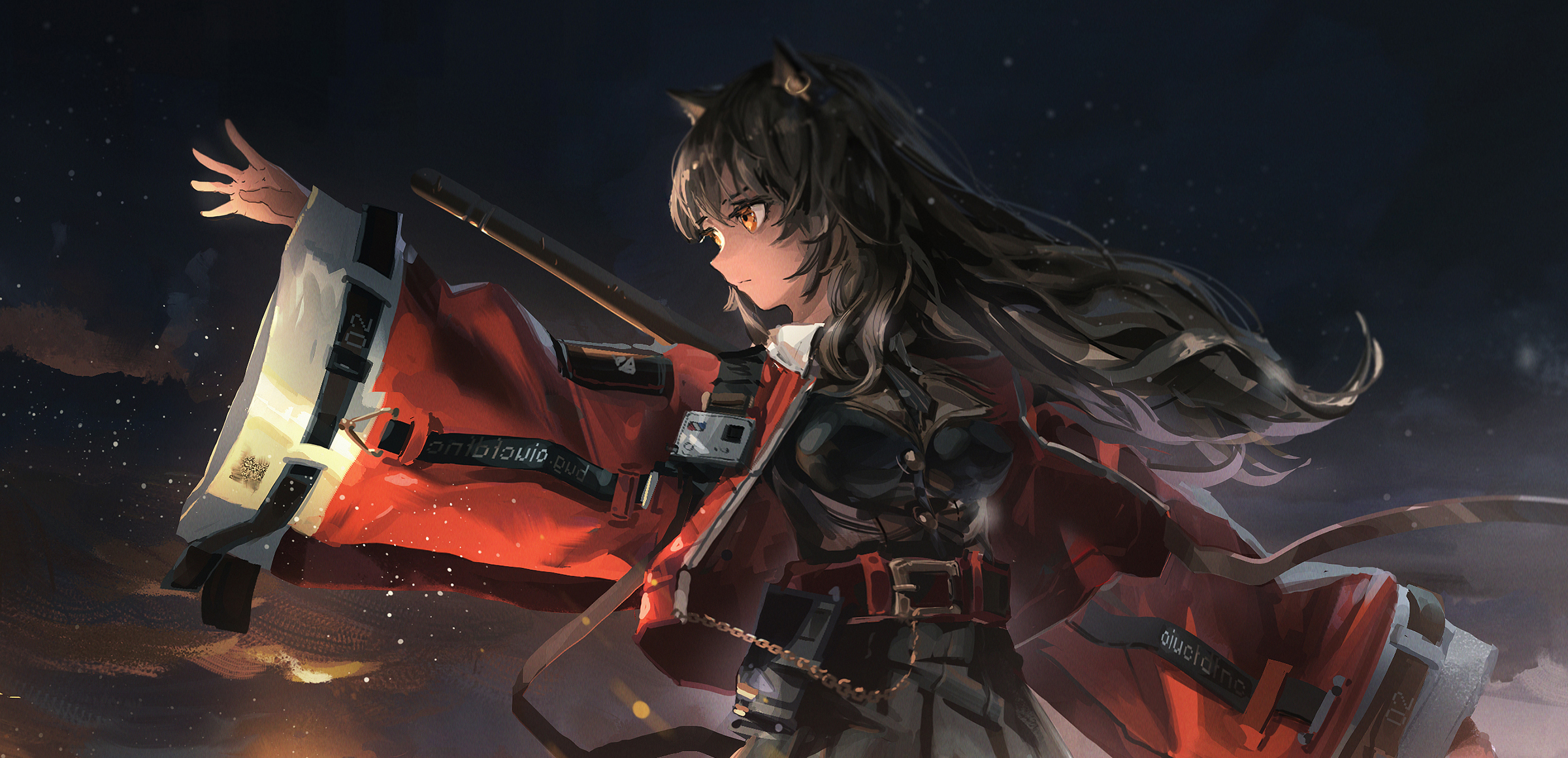 Arknights Animal Ears Skyfire Arknights 2400x1161