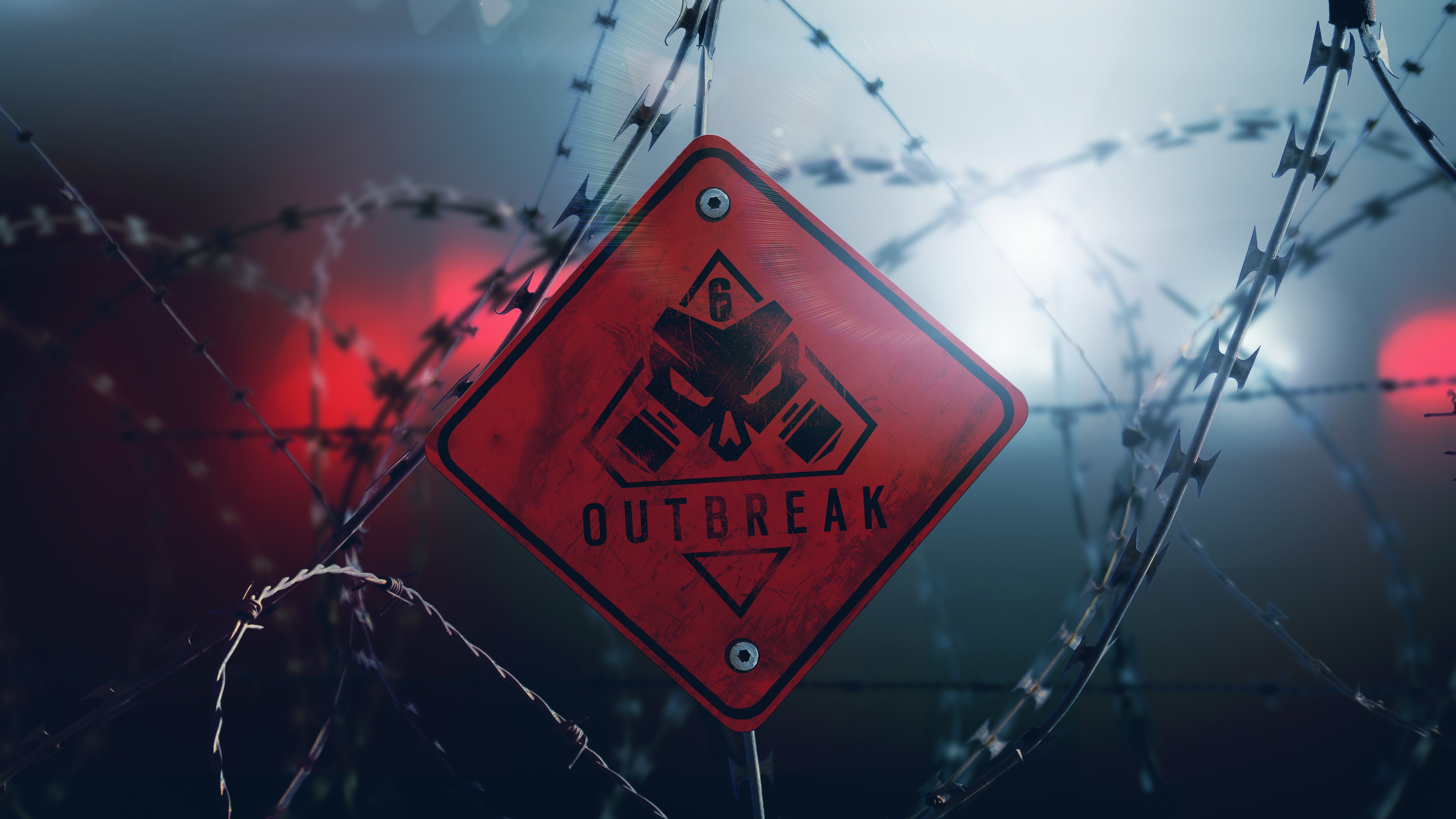 Rainbow 6 Siege 4Gamers Video Games Sign Barbed Wire 7680x4320