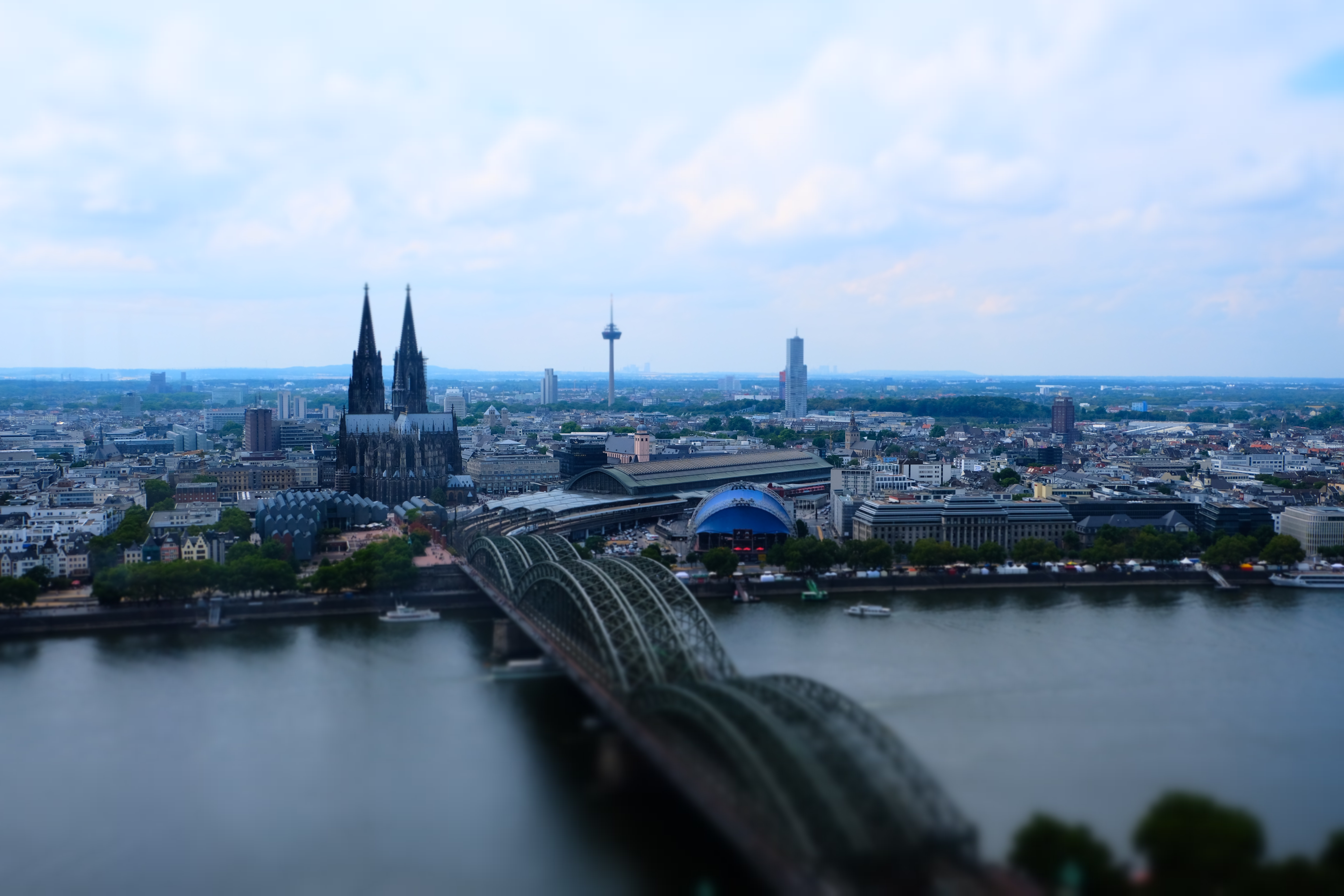 Cologne City Rhein Bridge Cathedral 6000x4000