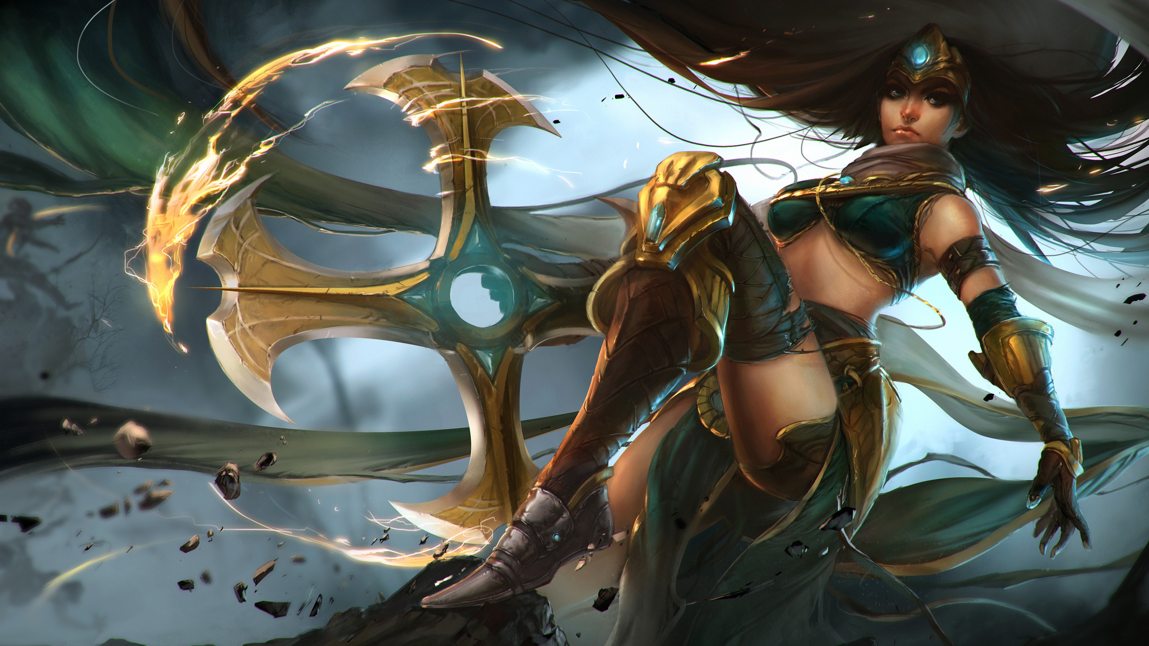 Sivir League Of Legends PC Gaming Fantasy Art Fantasy Girl 3840x2160