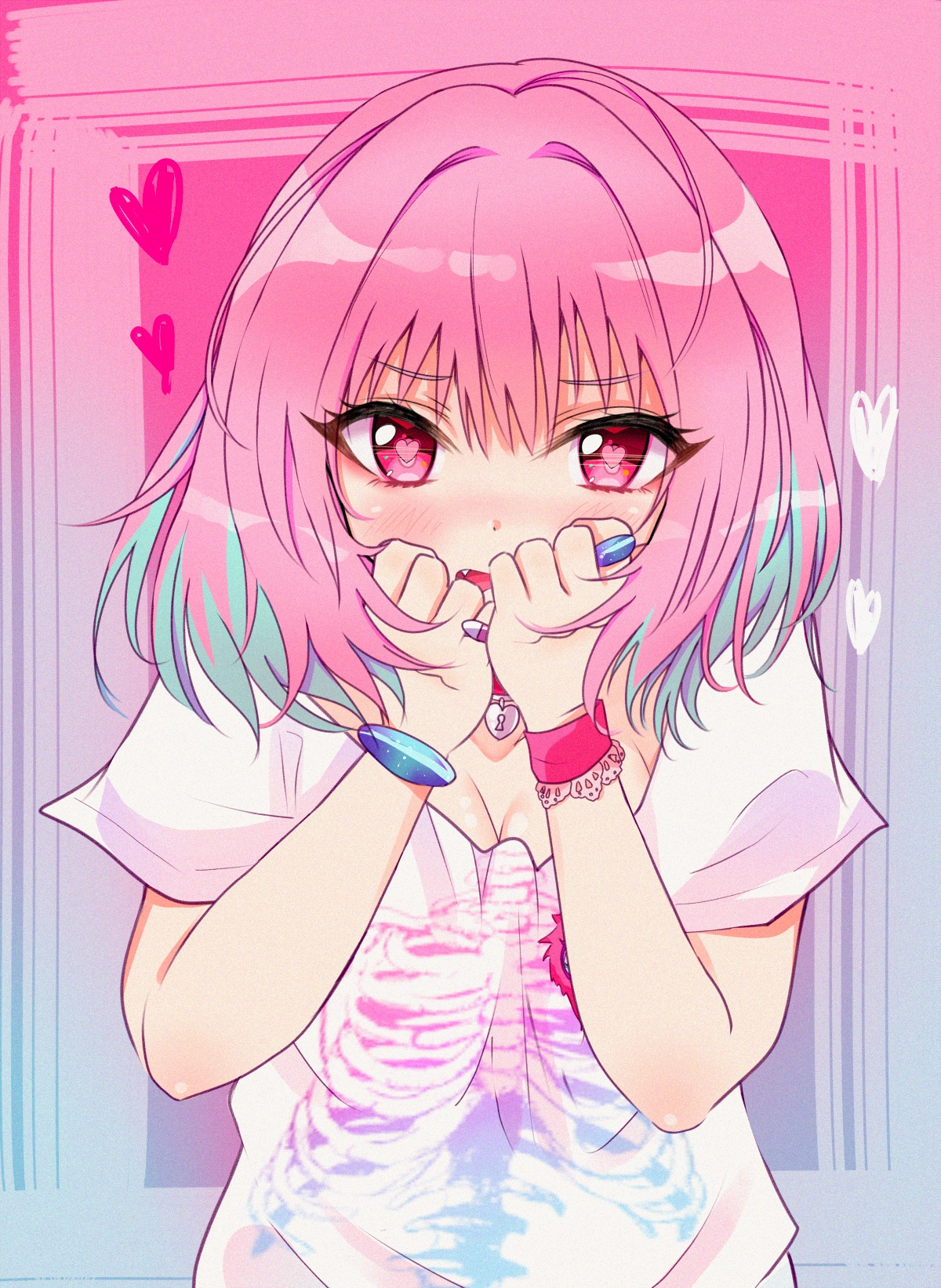 Anime Girls Anime THE IDOLM STER Cinderella Girls Riamu Yumemi Pink Hair 1200x1642