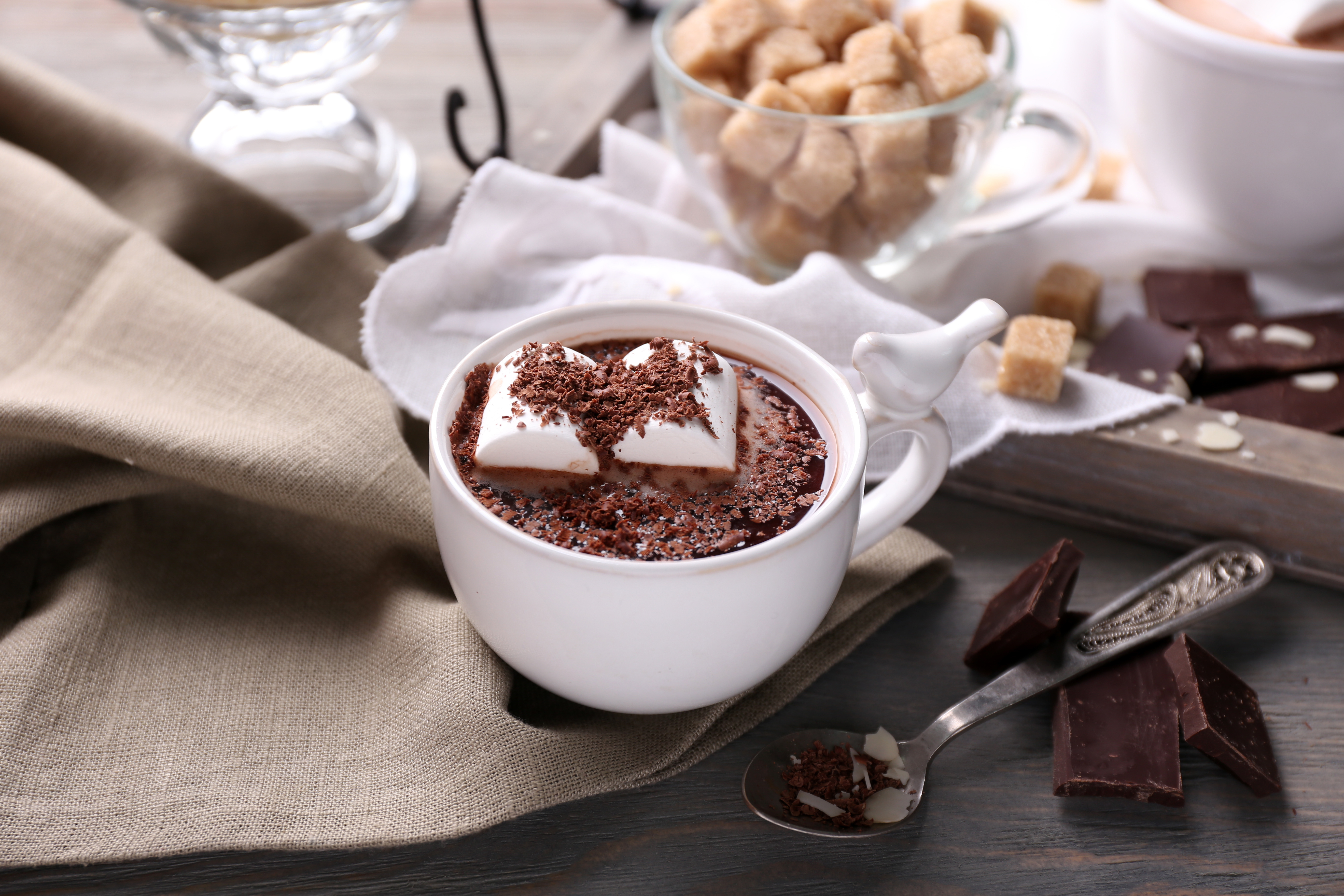 Hot Chocolate Cup Chocolate Still Life Marshmallow 5472x3648