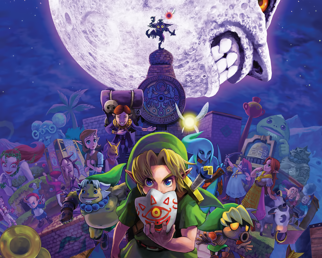 The Legend Of Zelda Majoras Mask Link Happy Mask Salesman Anju Cremia Skull Kid Video Games The Lege 1280x1024