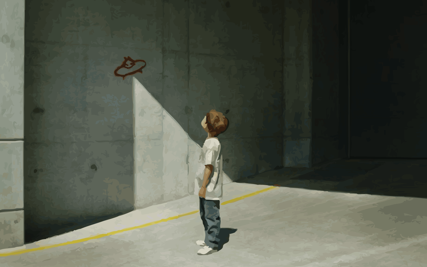 Banksy Children Urban Artwork 1440x900
