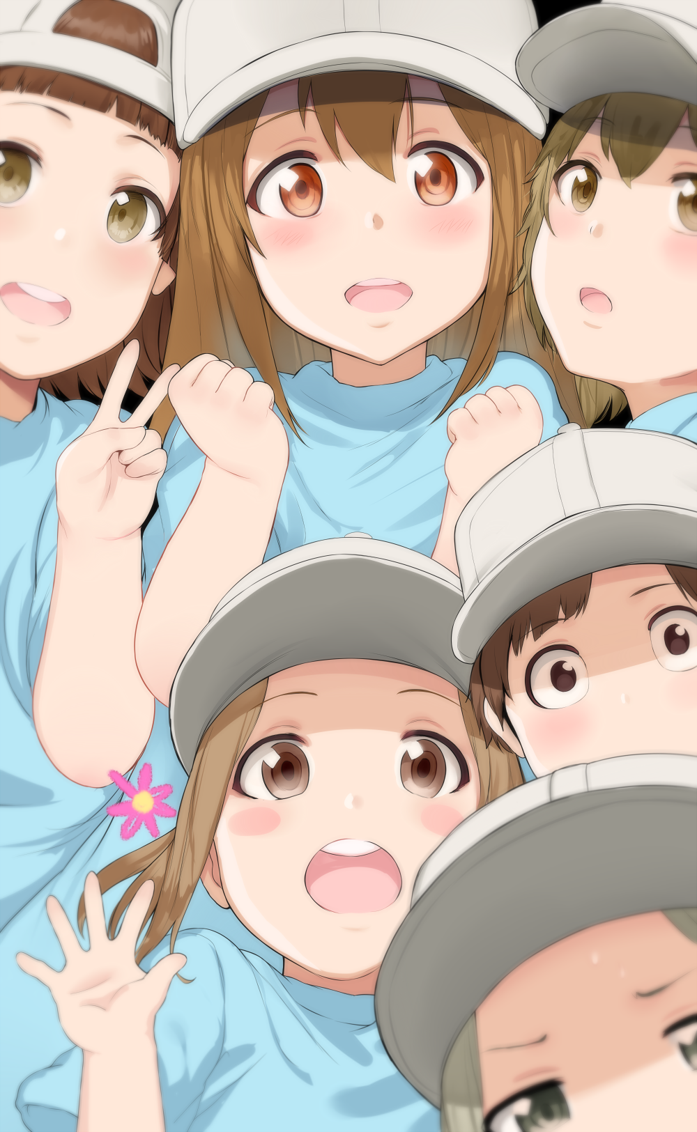 Hataraku Saibou Anime Girls Hat Cells 1000x1625