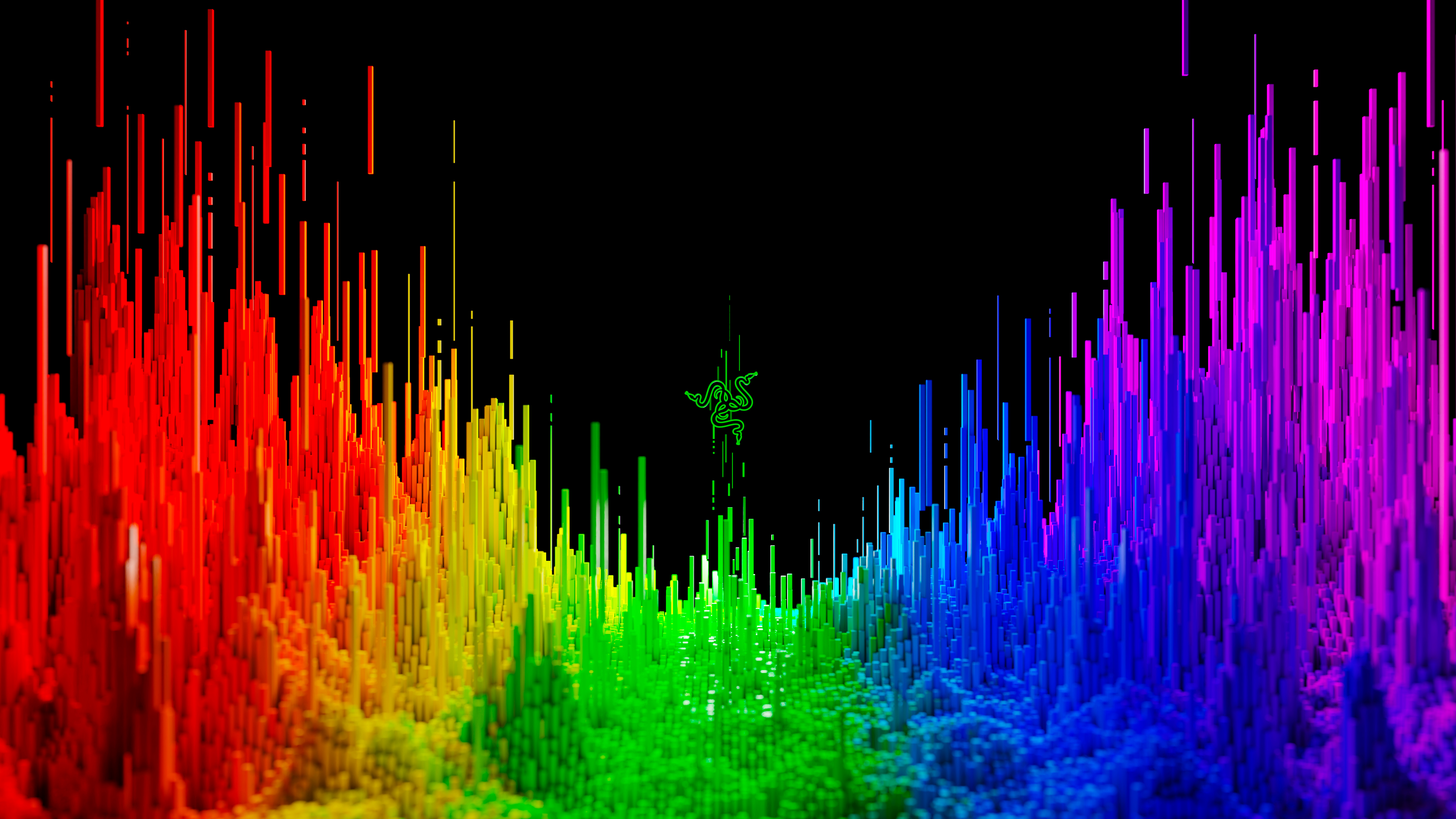 Abstract Colorful Razer Inc Purple Blue Green Yellow Red Black 3840x2160