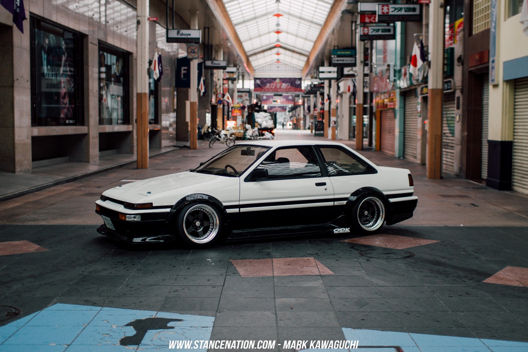 AE86 White Cars Asia Urban StanceNation Vehicle Car Pop Up Headlights 1680x1120