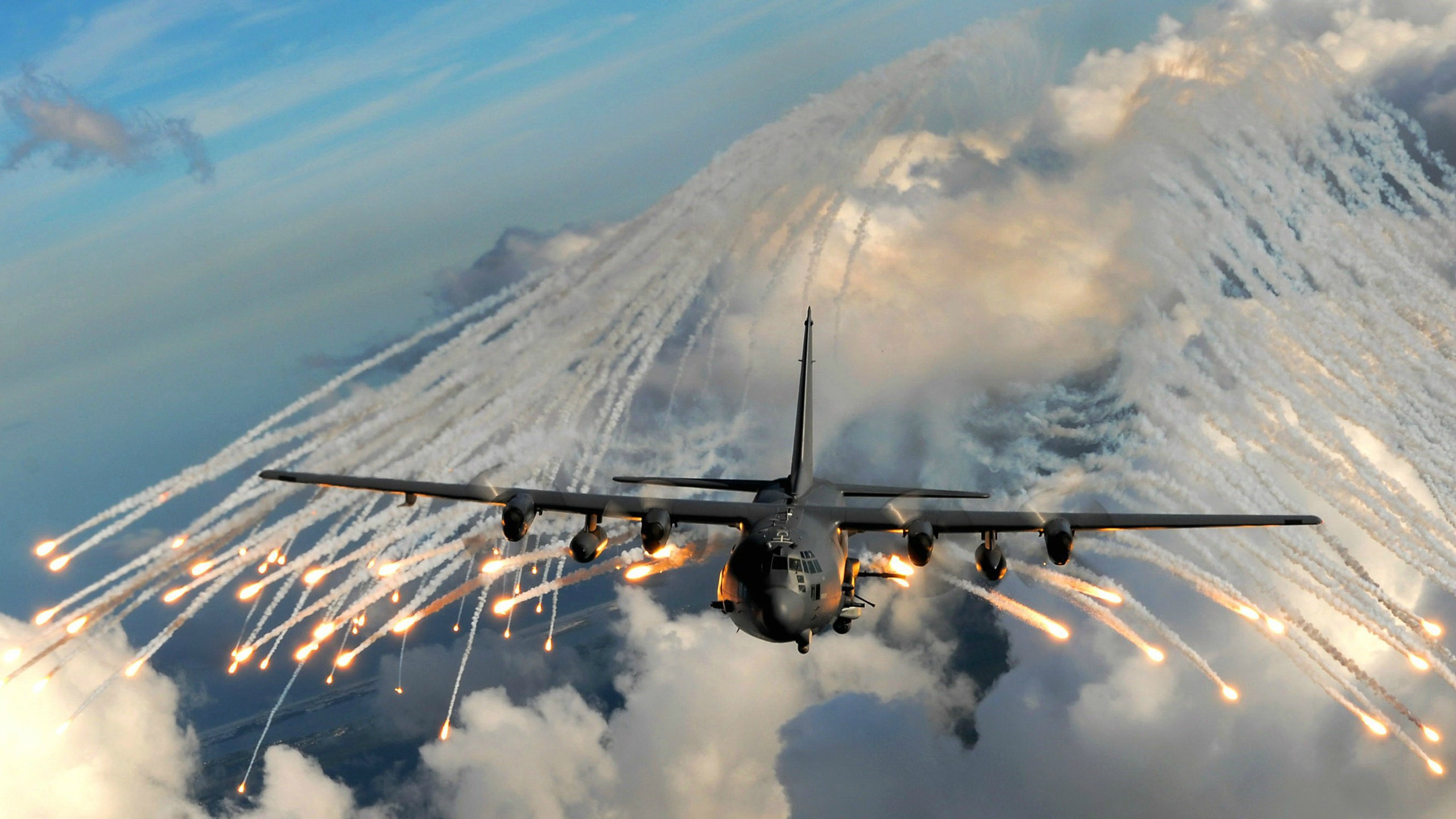 Military Aircraft Military Aircraft Airplane AC 130 US Air Force 2560x1440