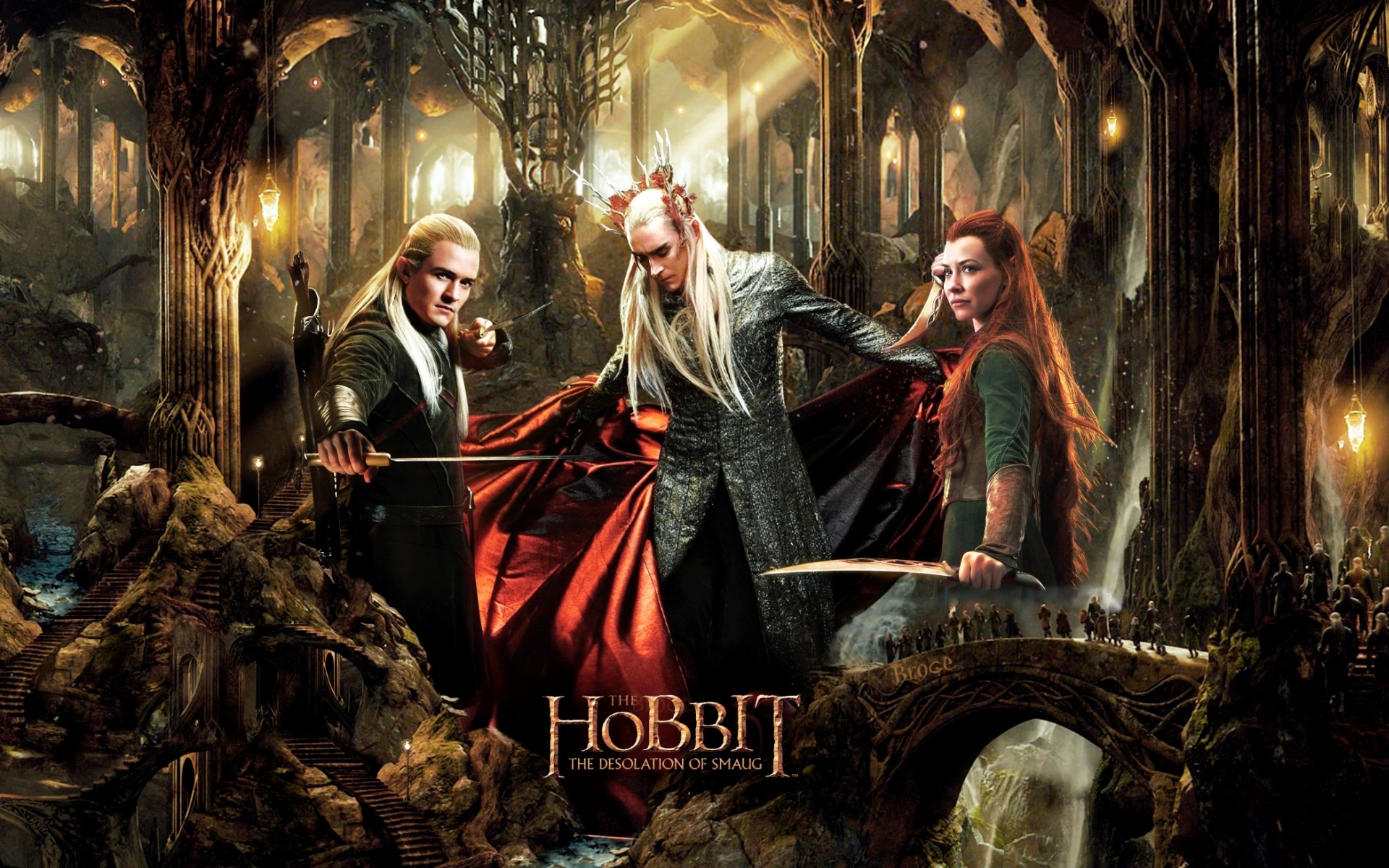 The Hobbit Movies Legolas Orlando Bloom Tauriel The Hobbit The Desolation Of Smaug Lee Pace Thrandui 1920x1200