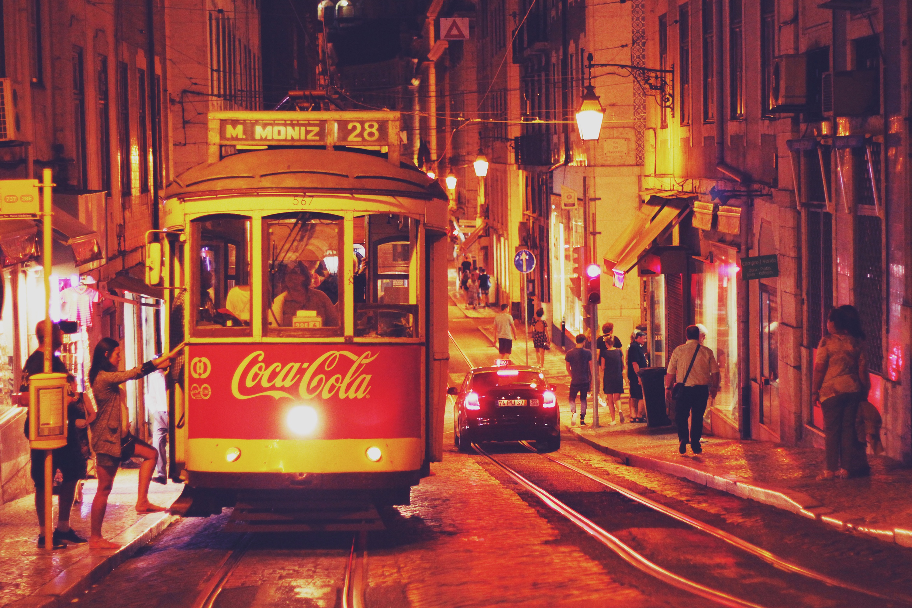 Urban Tram Traffic Portugal Lisbon 3000x2000