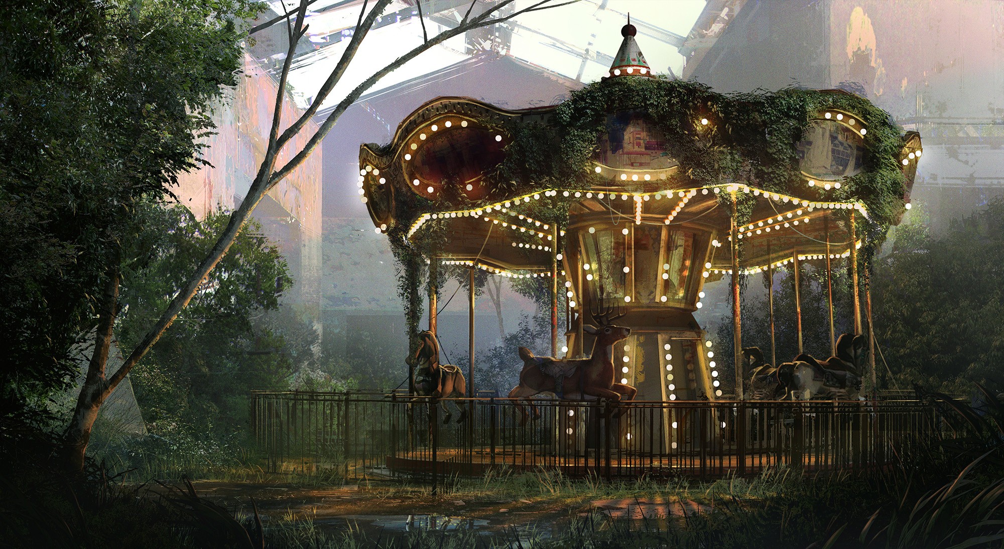 The Last Of Us Concept Art Video Games Science Fiction Carousel 2000x1094