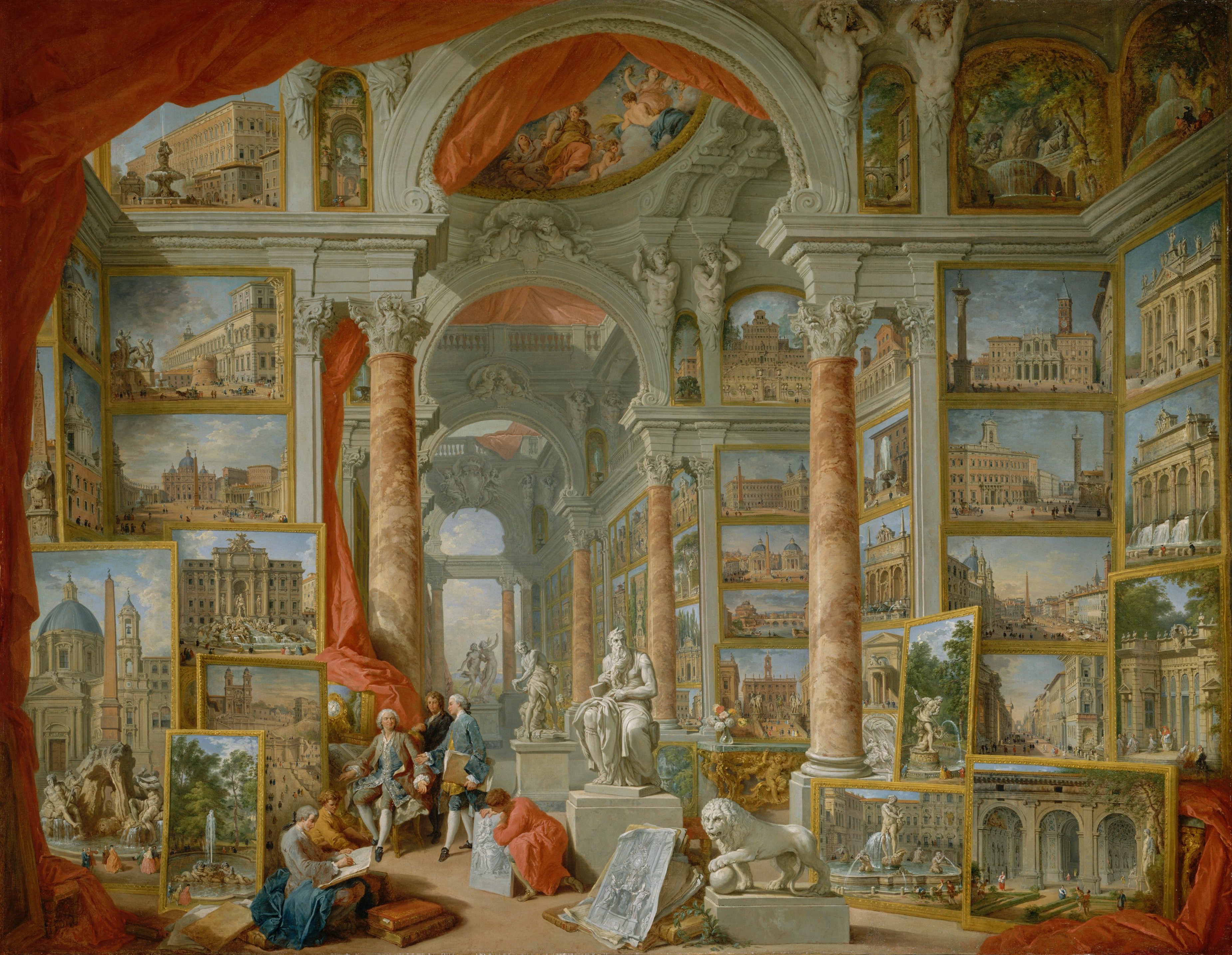 Classical Art Europe Giovanni Paolo Panini 1757 Ancient Rome 1757 Year Painting 3701x2868
