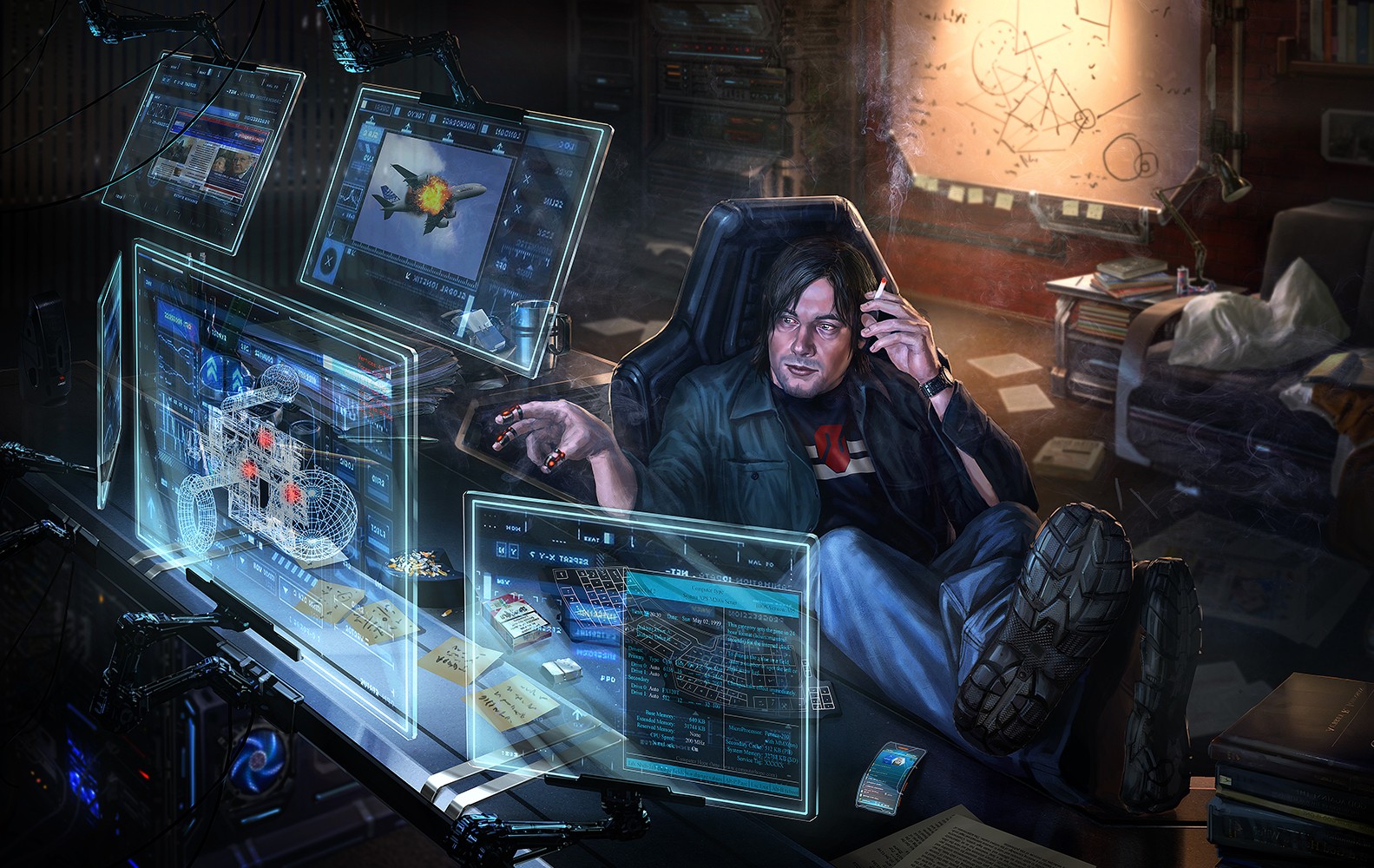 Shadowrun Cyberpunk Men Artwork Futuristic 1583x1000