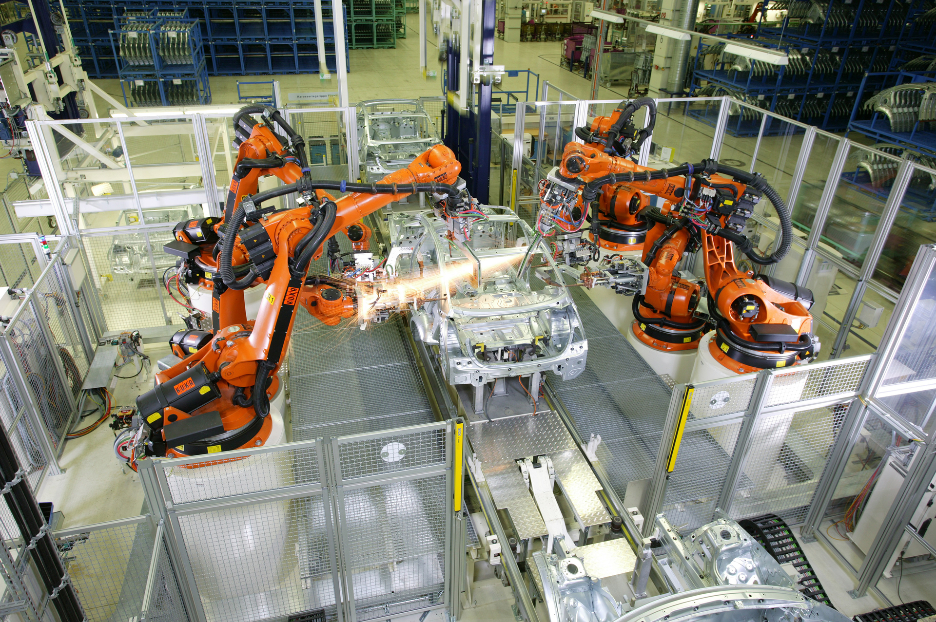 Robot Technology KUKA Car Vehicle Welding Factory Industrial Metal Motion Blur Long Exposure Machine 1920x1277