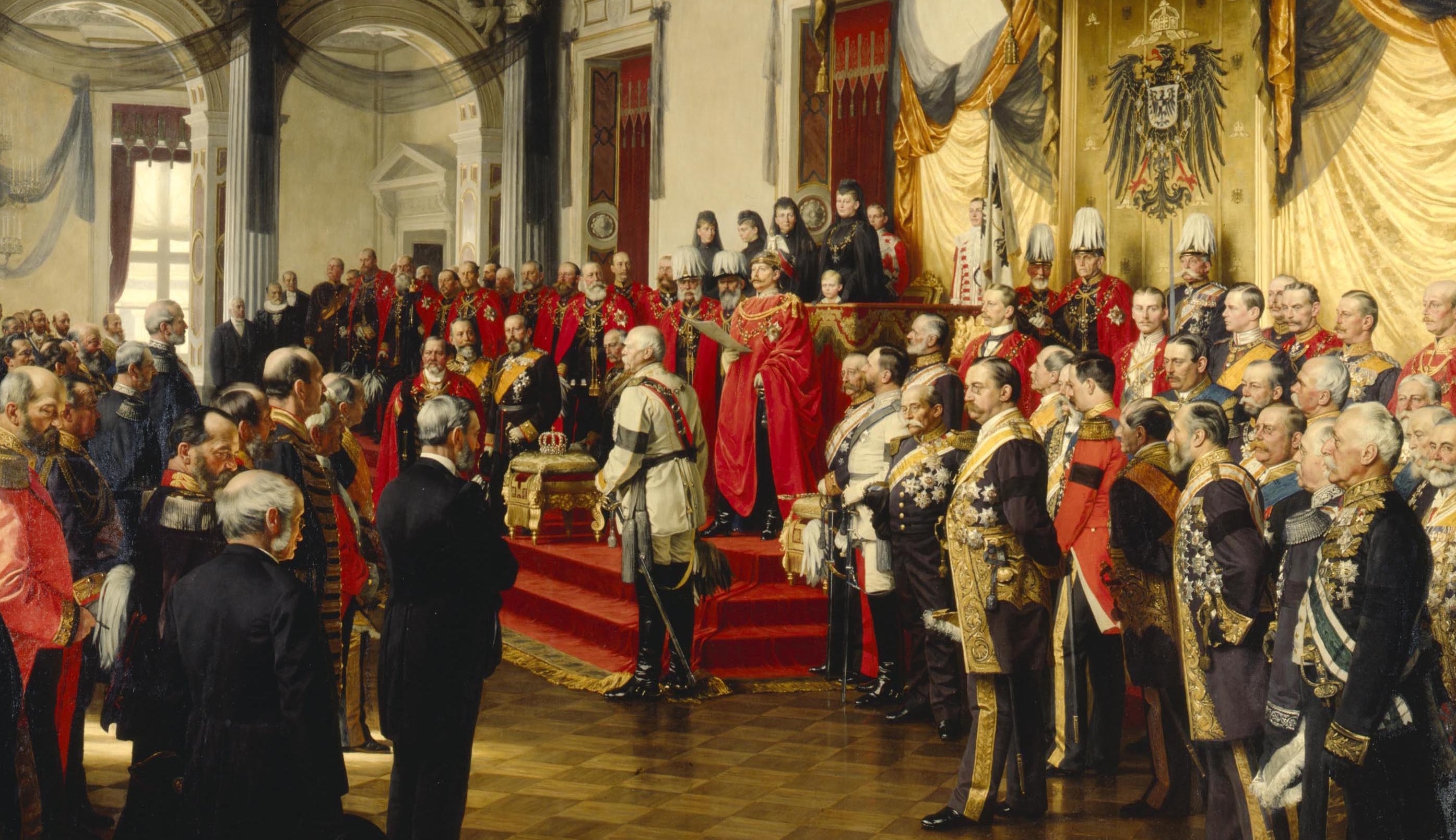 Classical Art Europe Anton Von Werner 1888 The Opening Of The Reichstag Painting 1888 Year 2789x1609