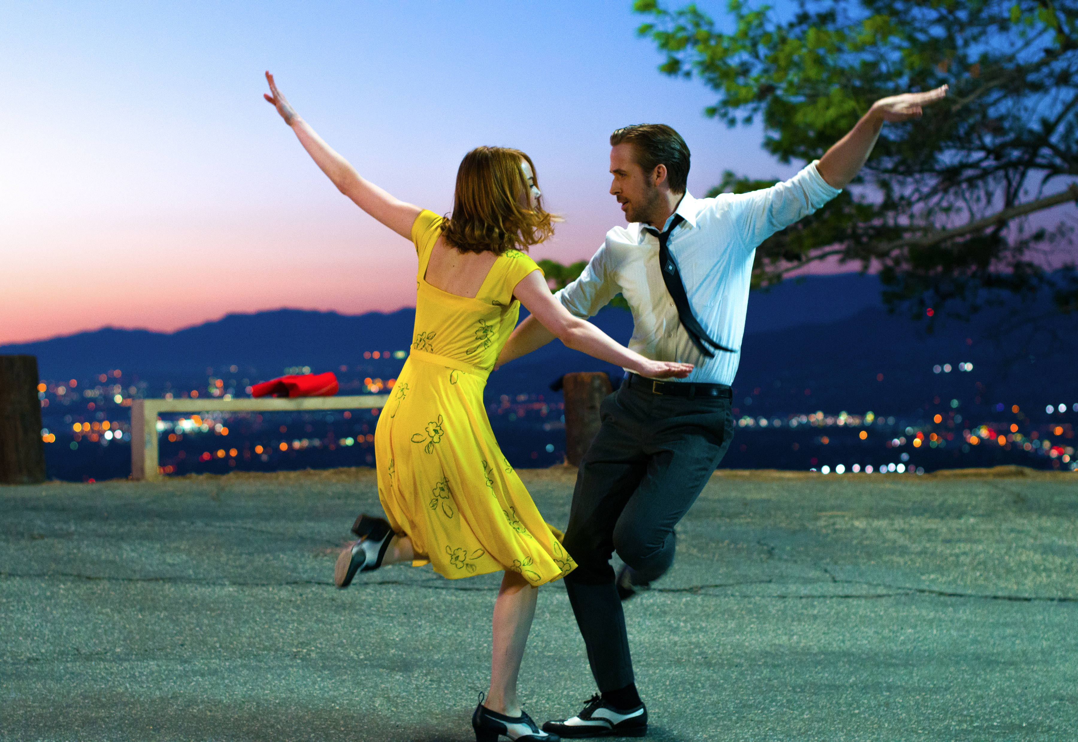 Emma Stone Ryan Gosling La La Land Dancing 3600x2479