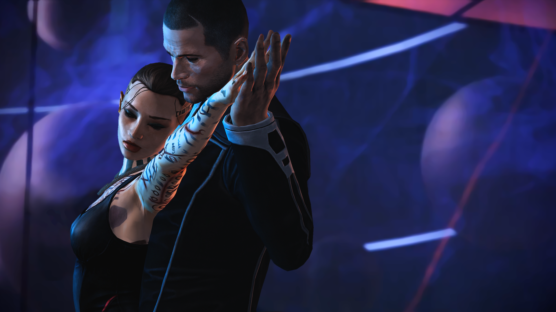 Tango Mass Effect Jack Commander Shepard Video Games 1920x1080