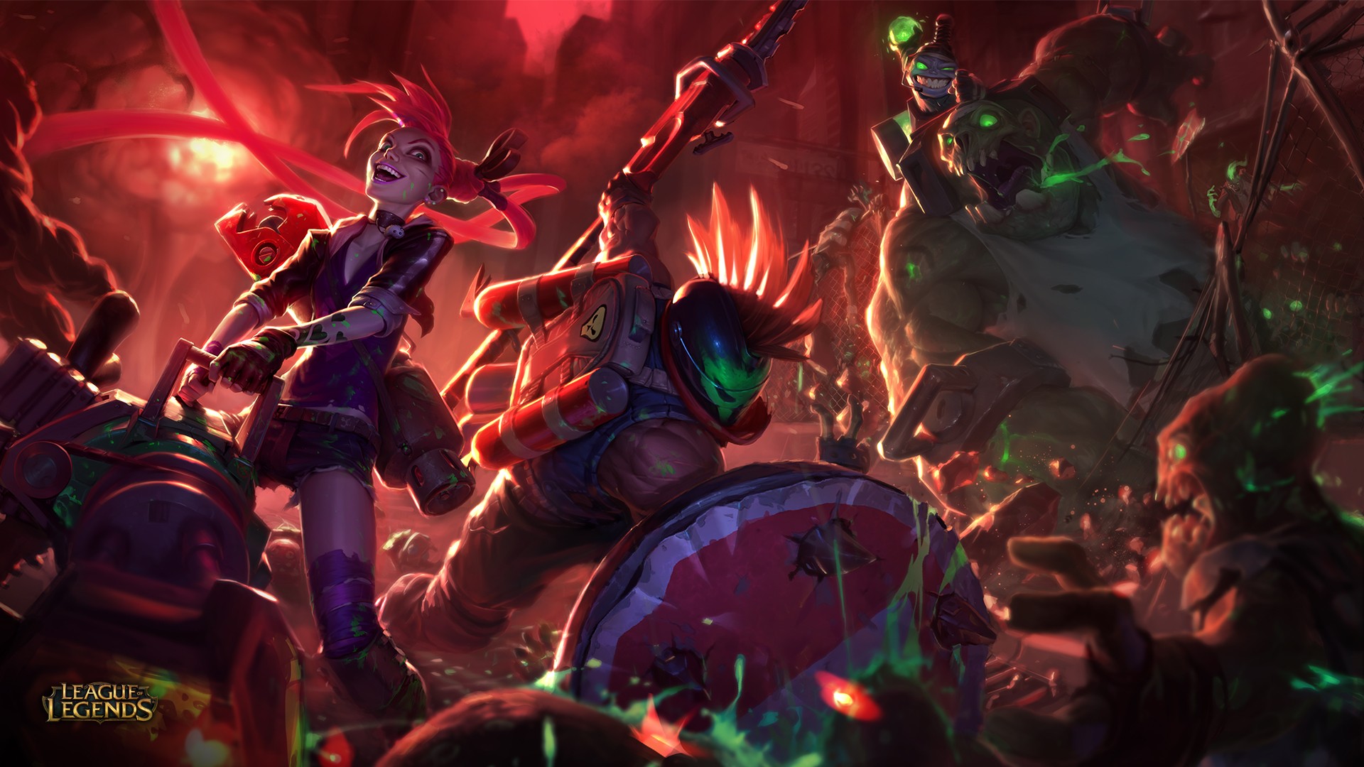 League Of Legends Jinx League Of Legends Pantheon League Of Legends Zombies Nunu 1920x1080