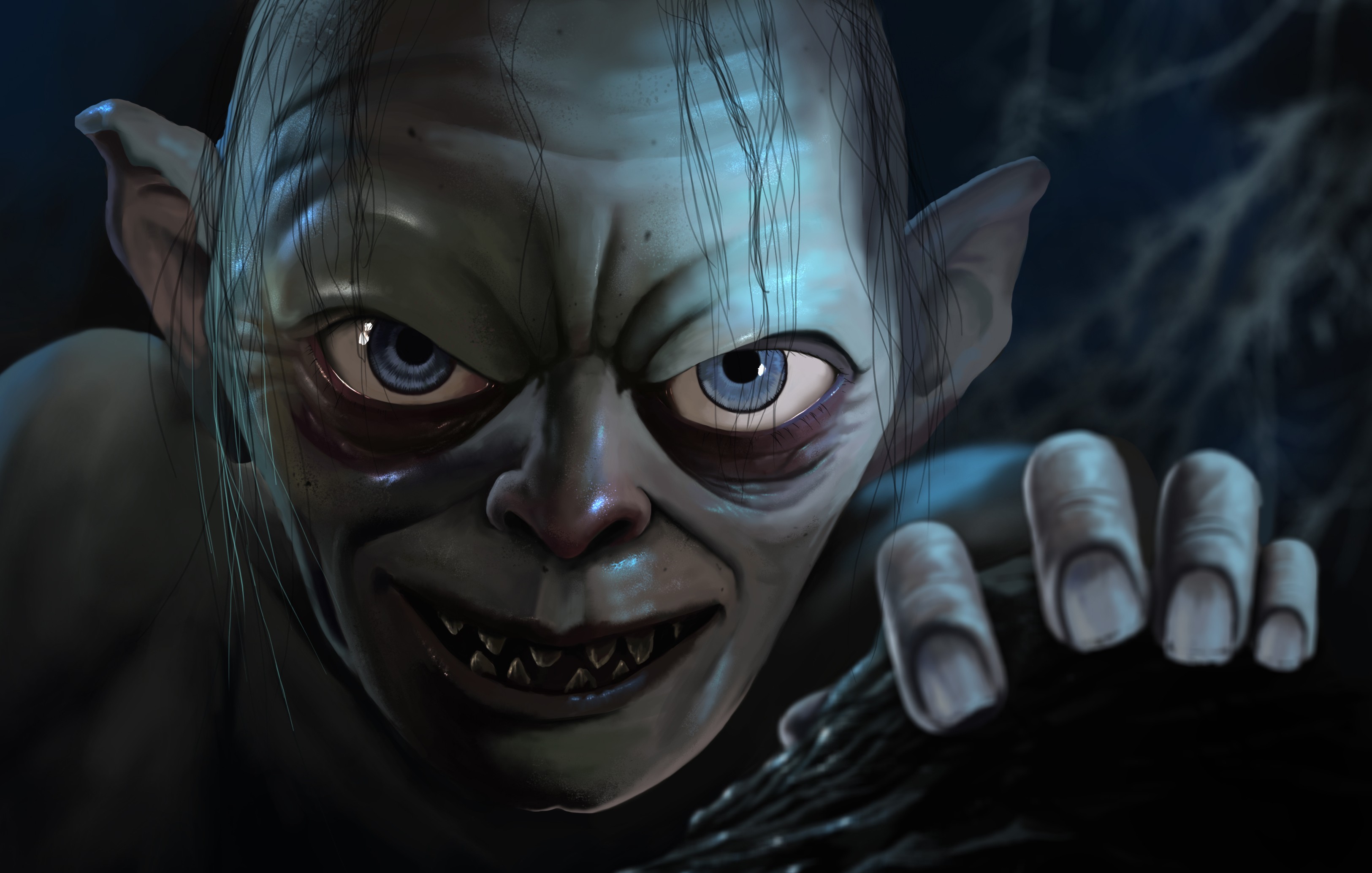 Gollum The Lord Of The Rings CGi Creature Smeagol Render Fantasy Art 3250x2067