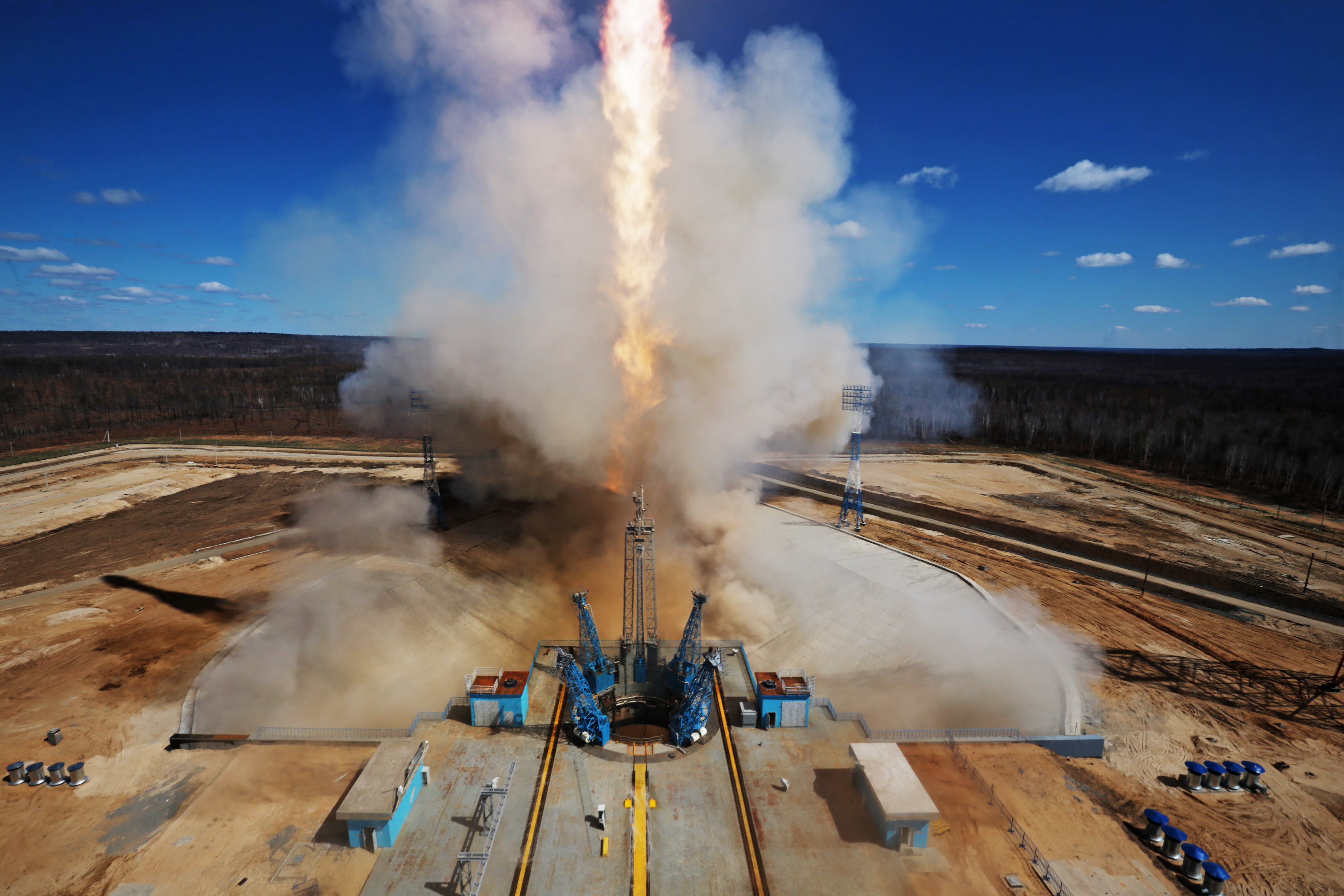 Roscosmos Vostochny Cosmodrome Launching Launch Pads 4724x3150