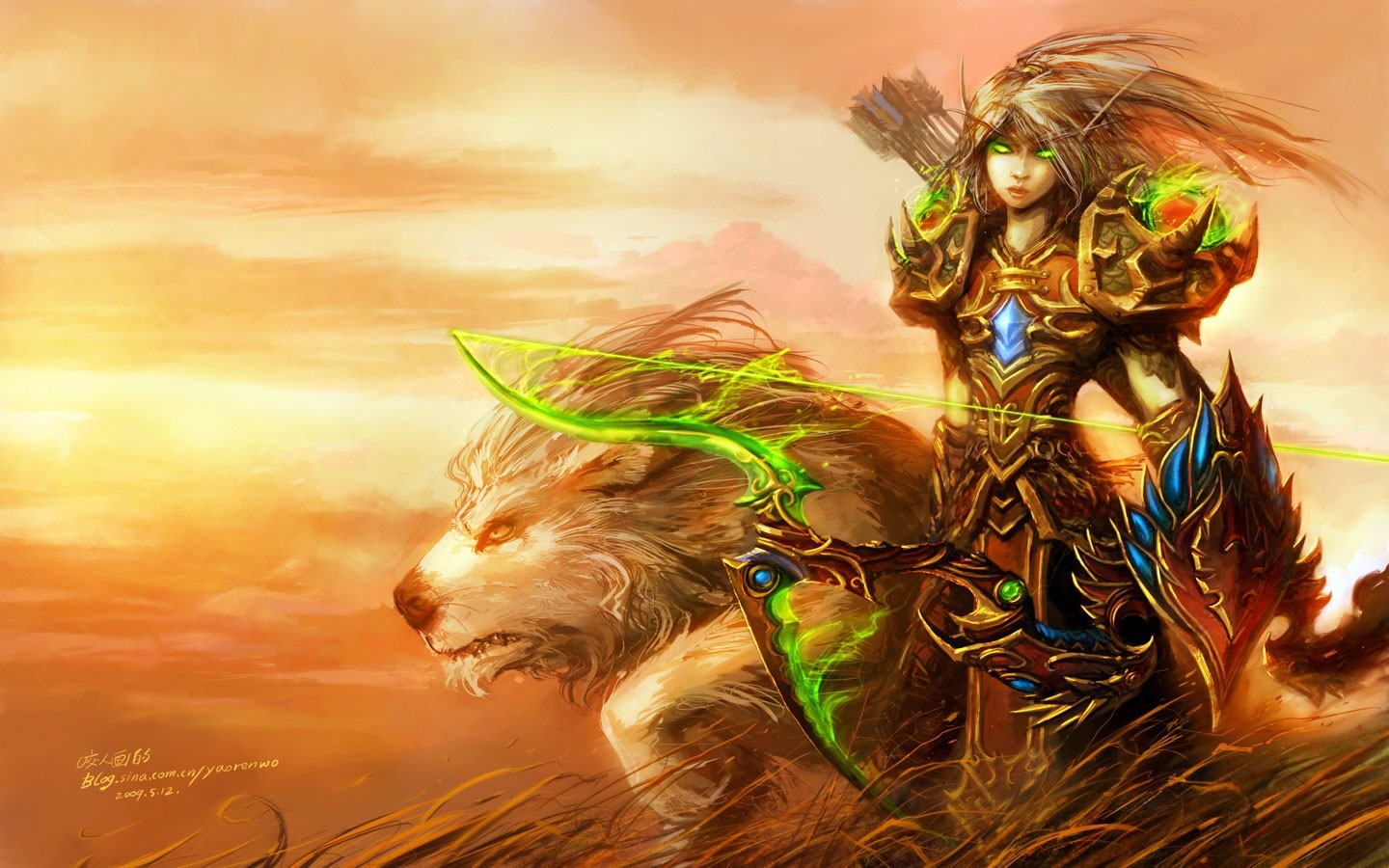 World Of Warcraft Yaorenwo Fantasy Girl Video Games Blood Elf 1440x900