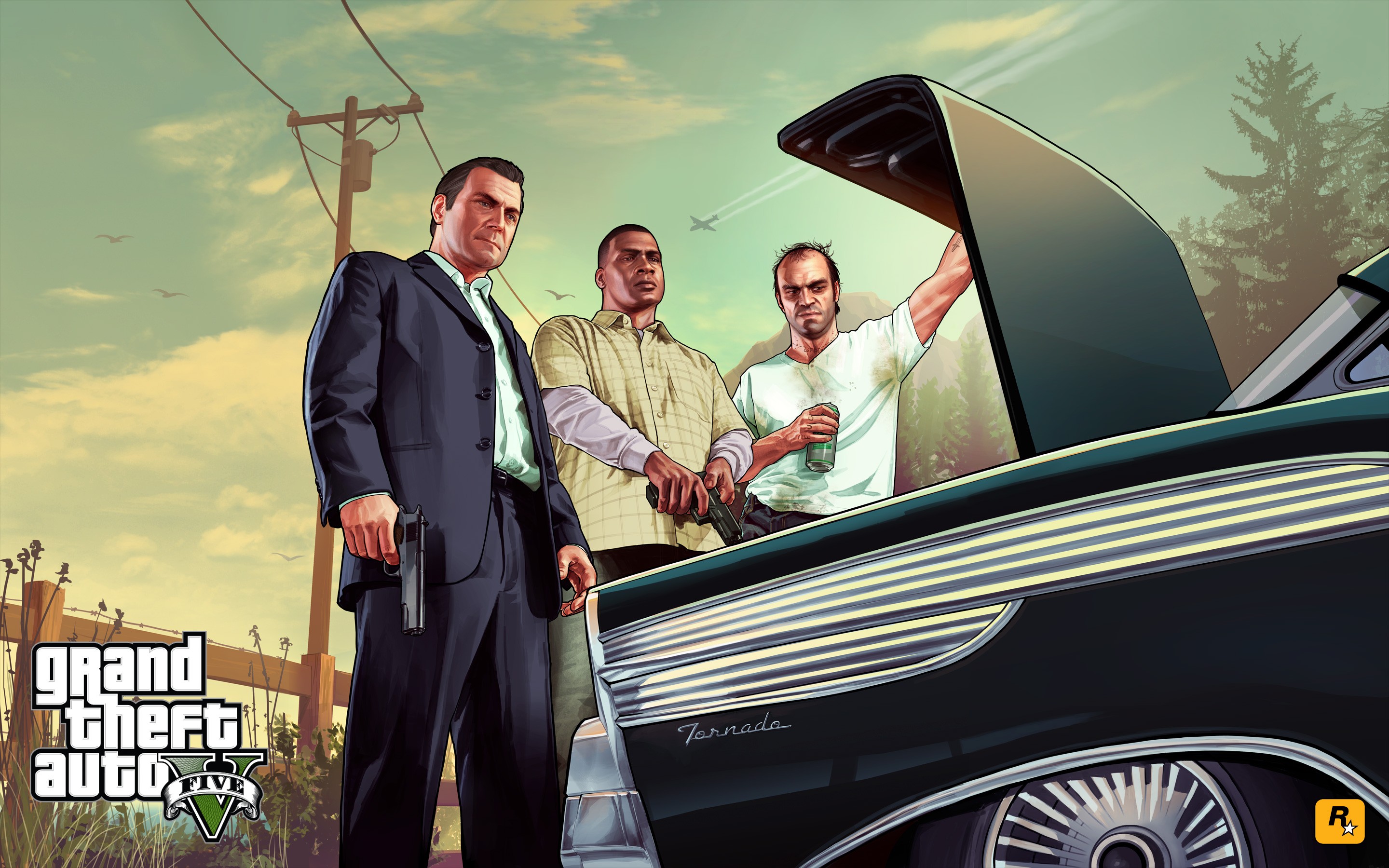 Grand Theft Auto V Grand Theft Auto Video Games Trevor Philips Michael De Santa Franklin Clinton 2880x1800