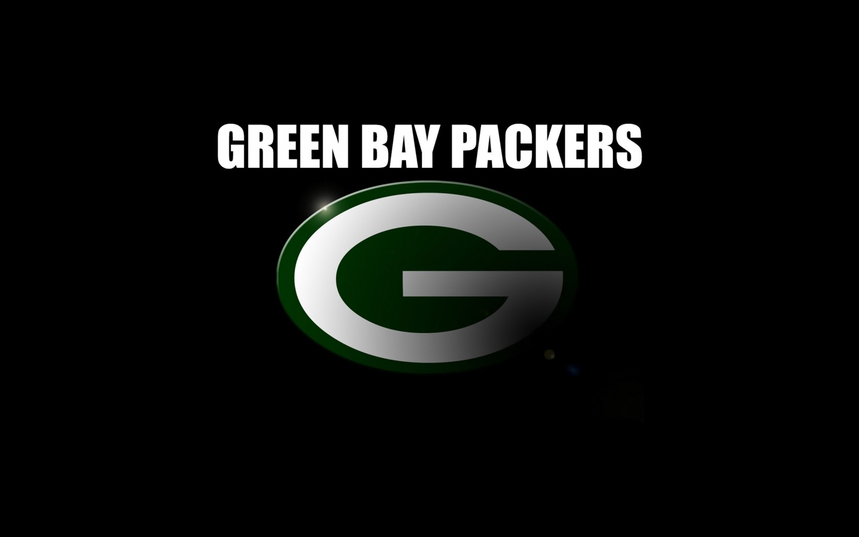 Green Bay Packers American Football Digital Art Typography Logo Black Background Simple Background 1680x1050