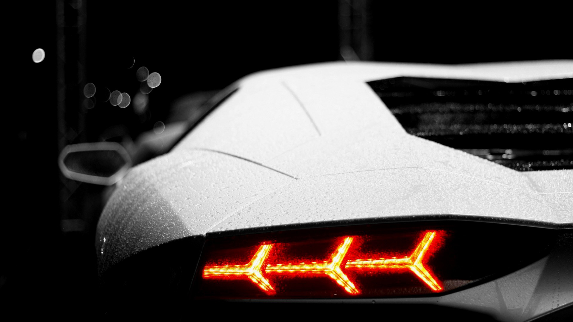 Car Lamborghini Aventador LP750 4 SV Lights 1920x1080