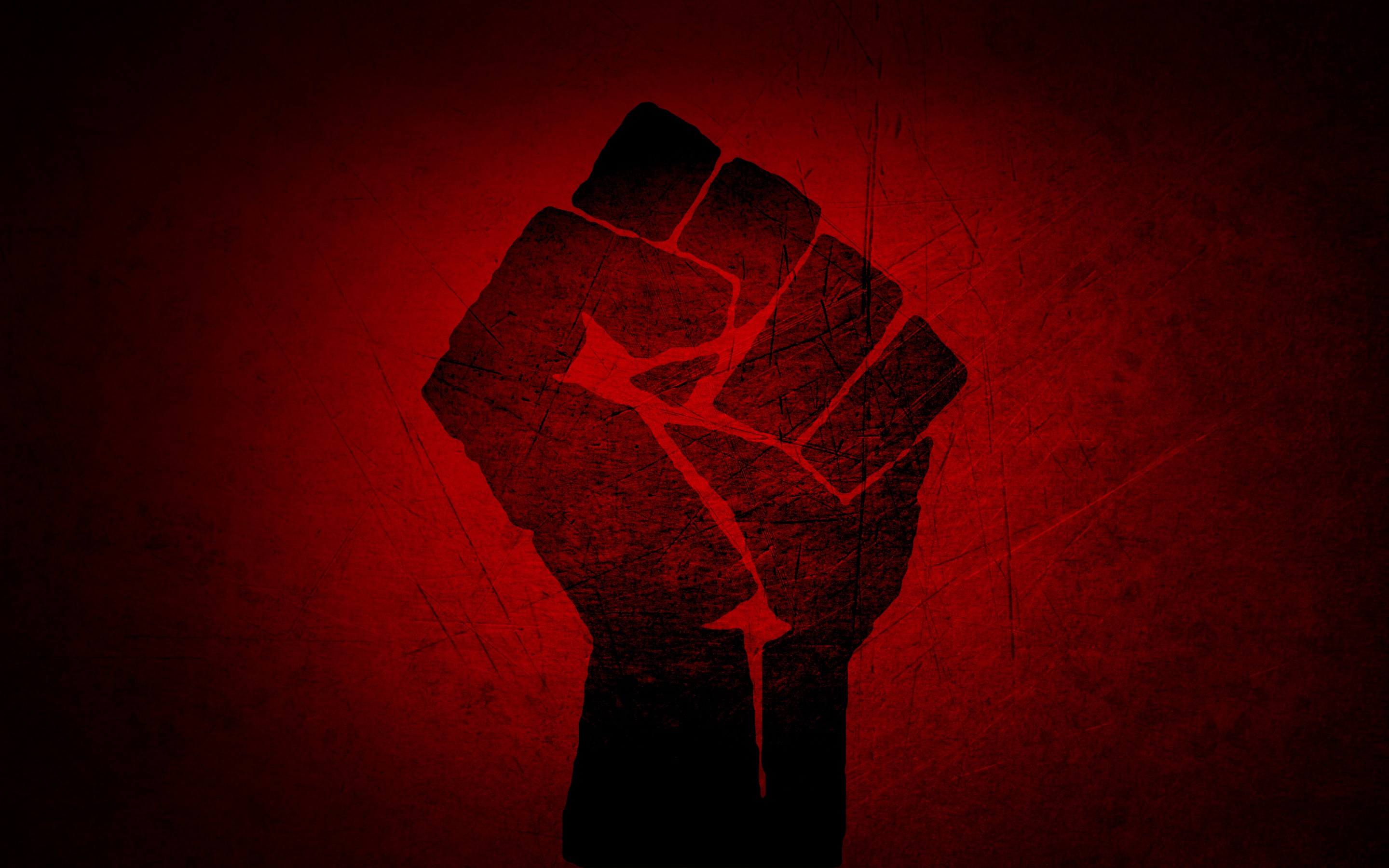 Fists Artwork Red Background Red Grunge 2880x1800