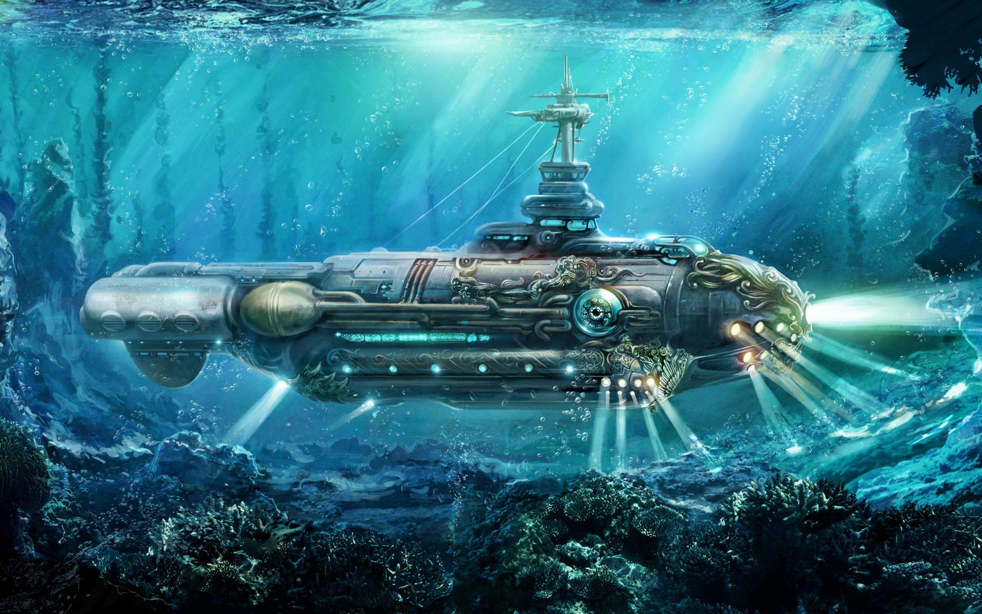 Nautilus Submarine Vehicle Underwater 1920x1200