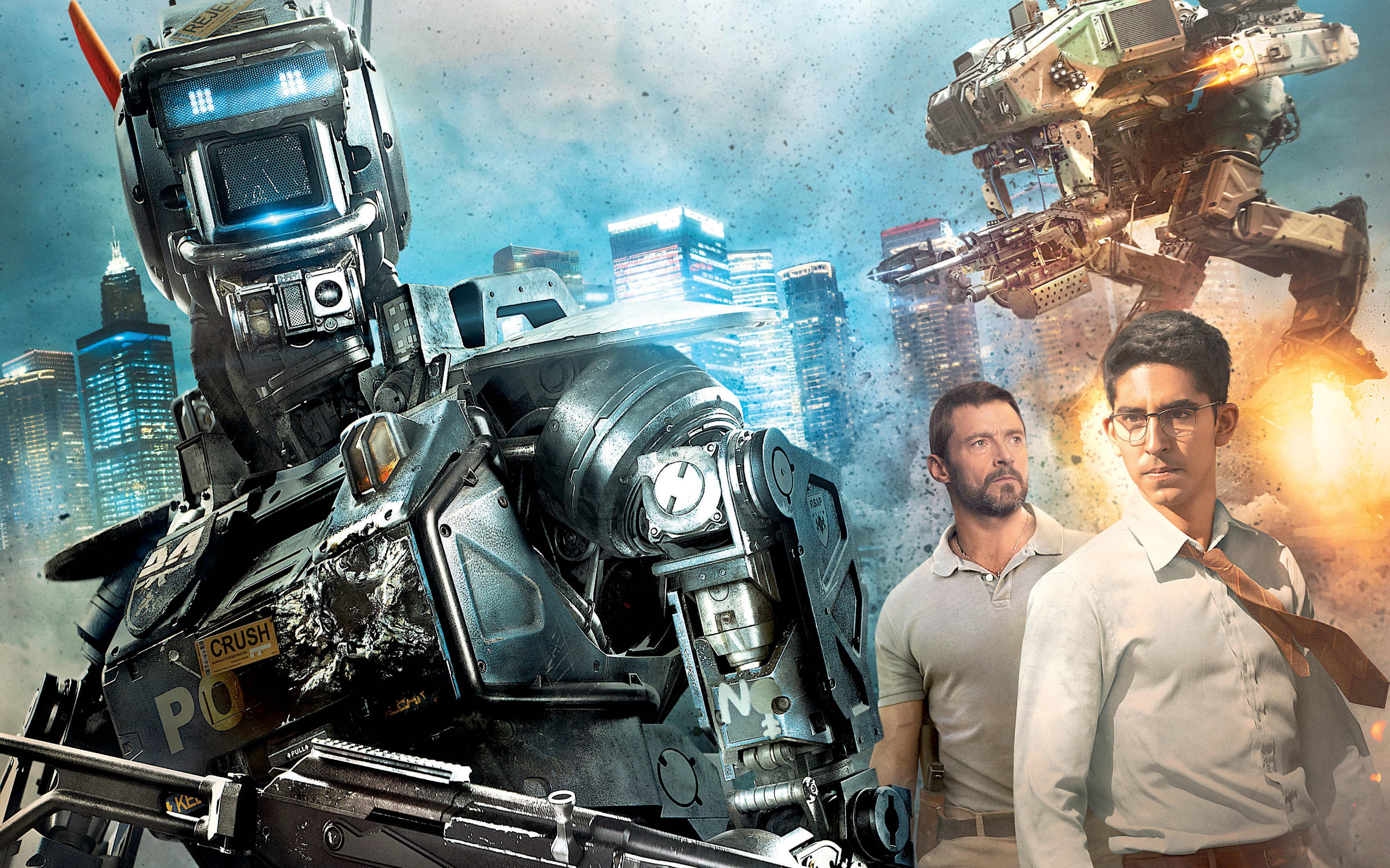 Chappie Deon Wilson Dev Patel Vincent Moore Hugh Jackman 2880x1800