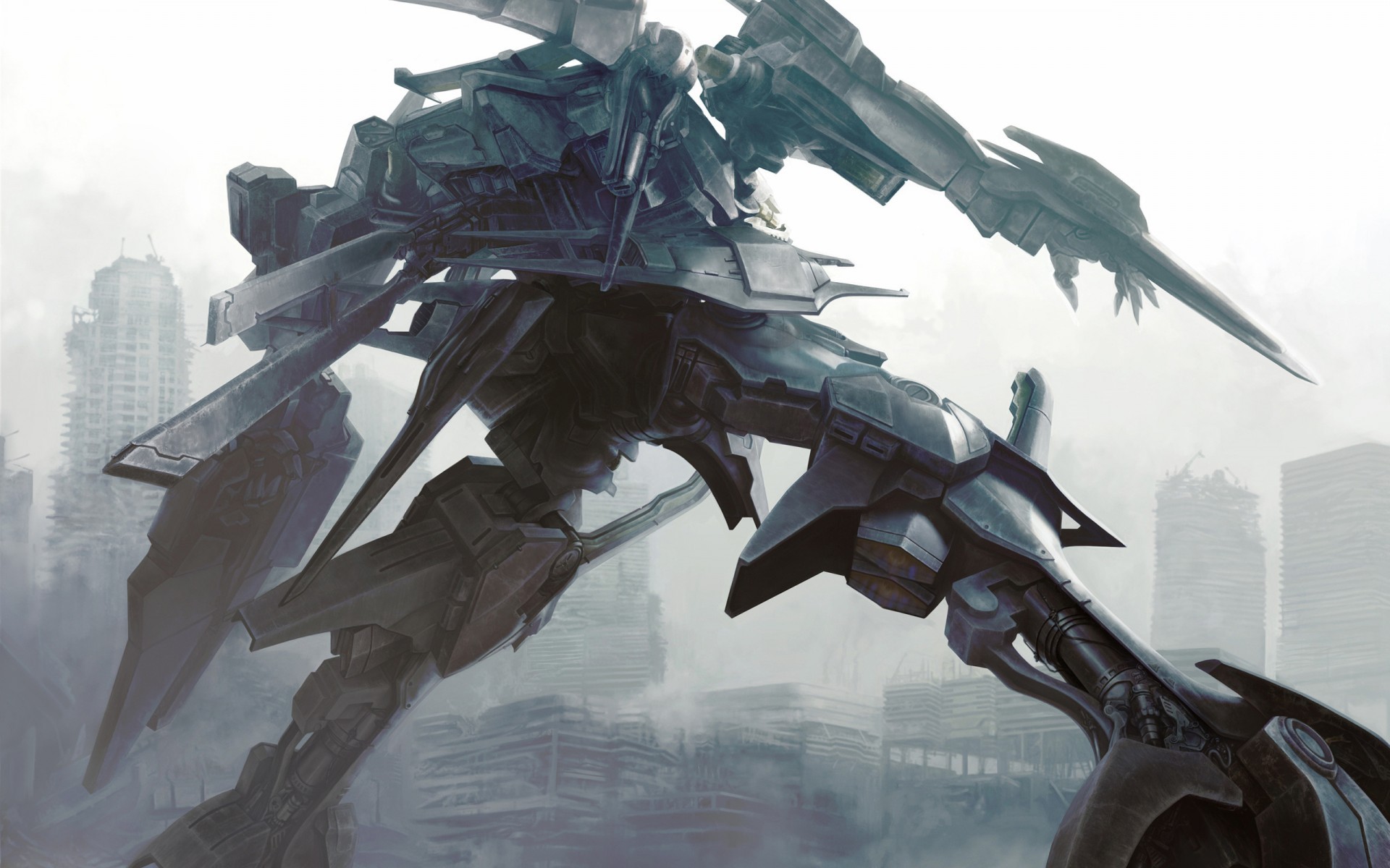 Artwork Mech Robot War Apocalyptic Digital Art Science Fiction Armored Core 1920x1200