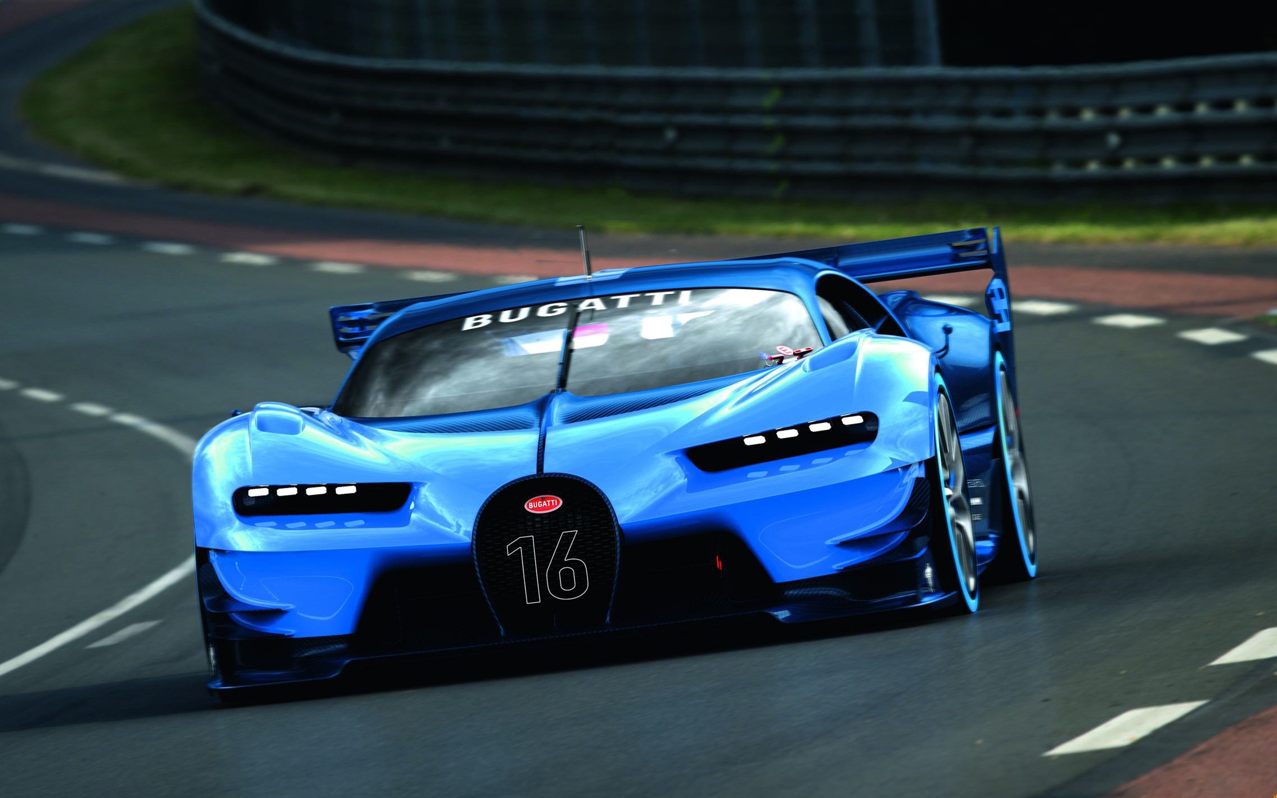 Bugatti Vision Gran Turismo Blue Cars Road Car Vehicle Vision Gran Turismo 2560x1600